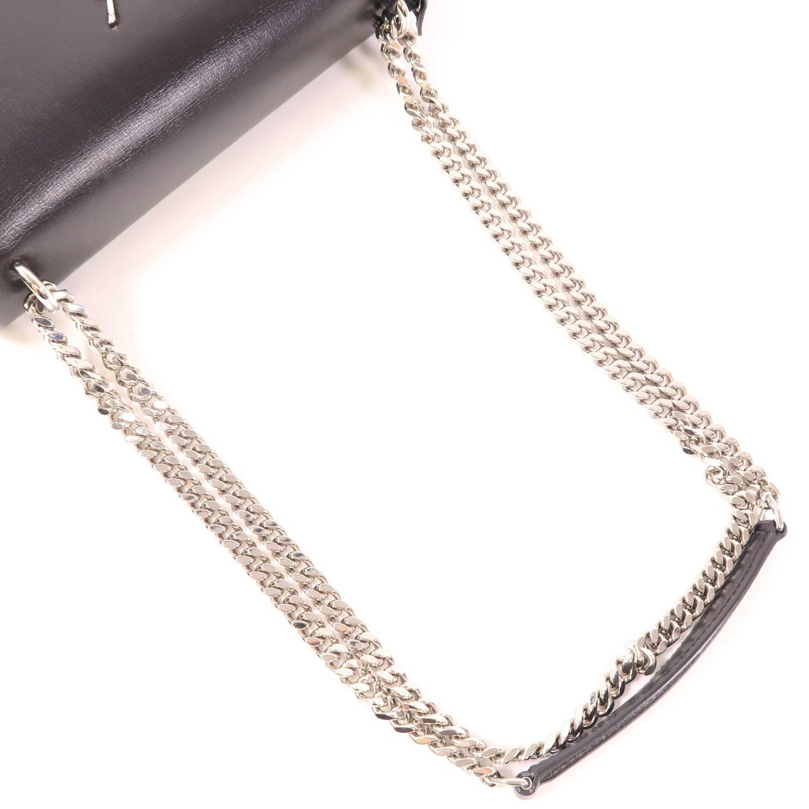 SAINT LAURENT 牛皮皮革Sunset Medium銀扣鏈帶肩背袋