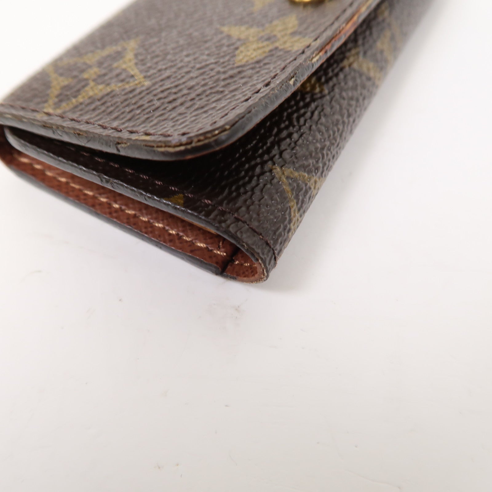 LOUIS VUITTON 【激減優惠】Monogram Key Holder金扣鑰匙扣啡色