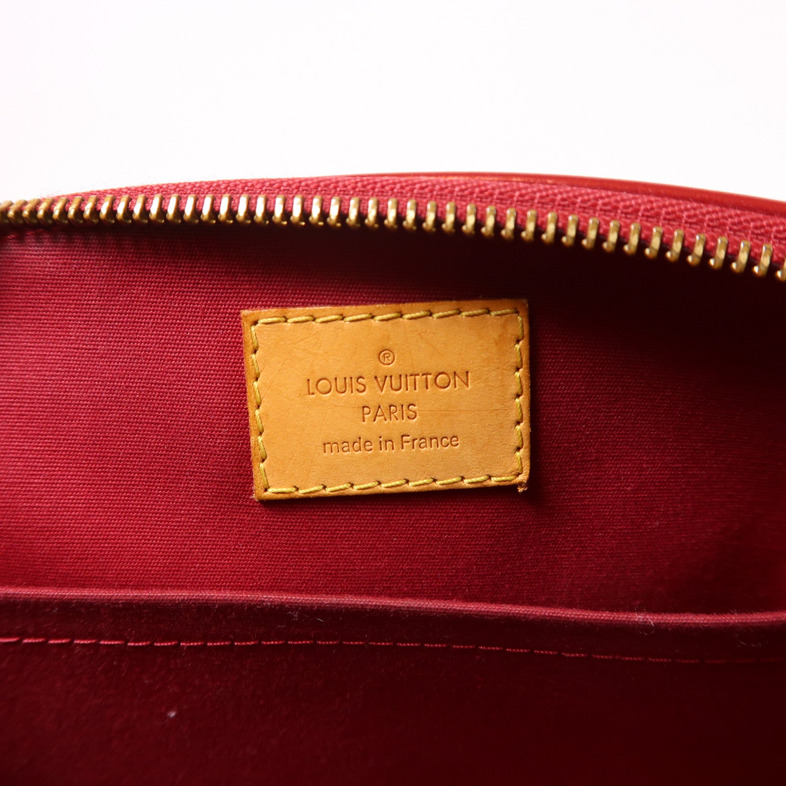 LOUIS VUITTON Monogram Vernis Sherwood金扣手挽袋