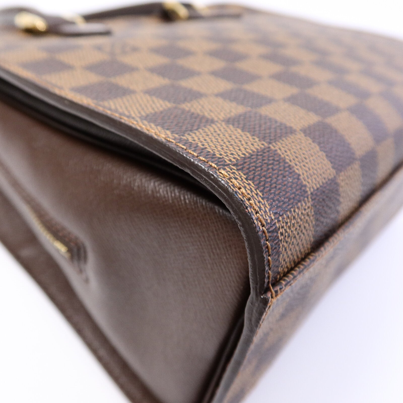 LOUIS VUITTON Damier Triana金扣手挽袋
