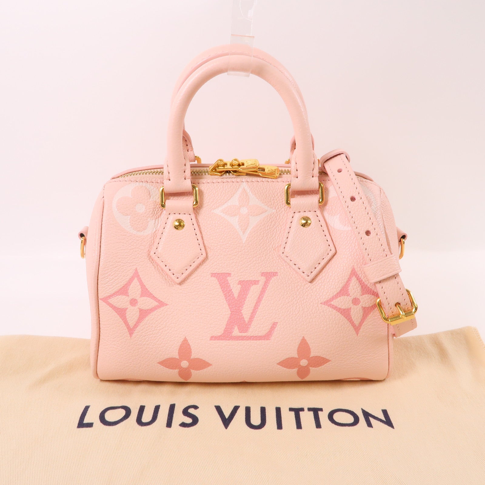 LOUIS VUITTON Monogram Empreinte Speedy Bandouliere 20金扣手挽肩背兩用袋