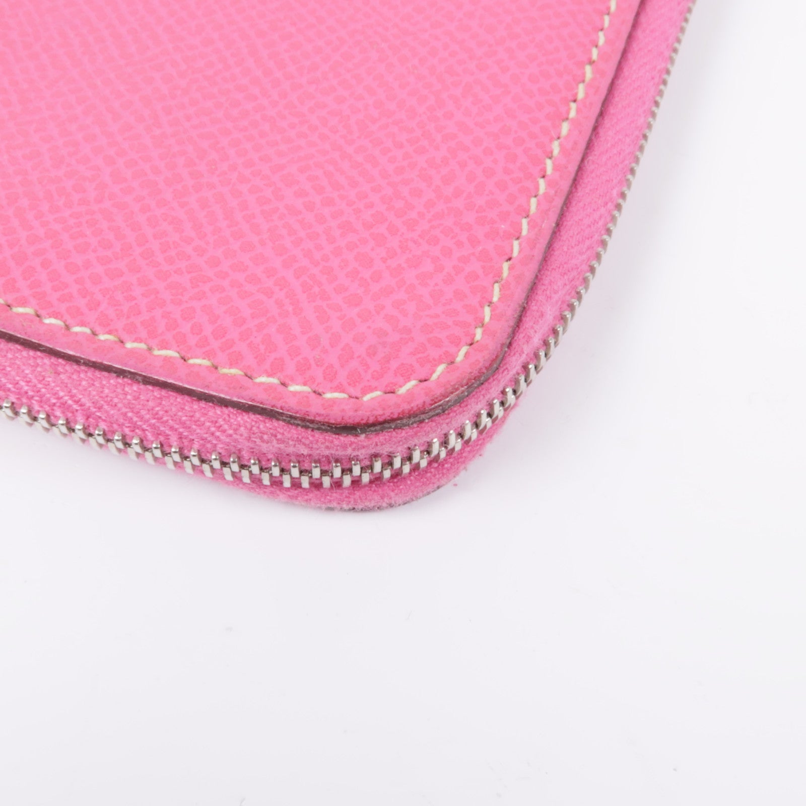 HERMES Epsom皮革Wallet銀扣錢包Rose Tyrien