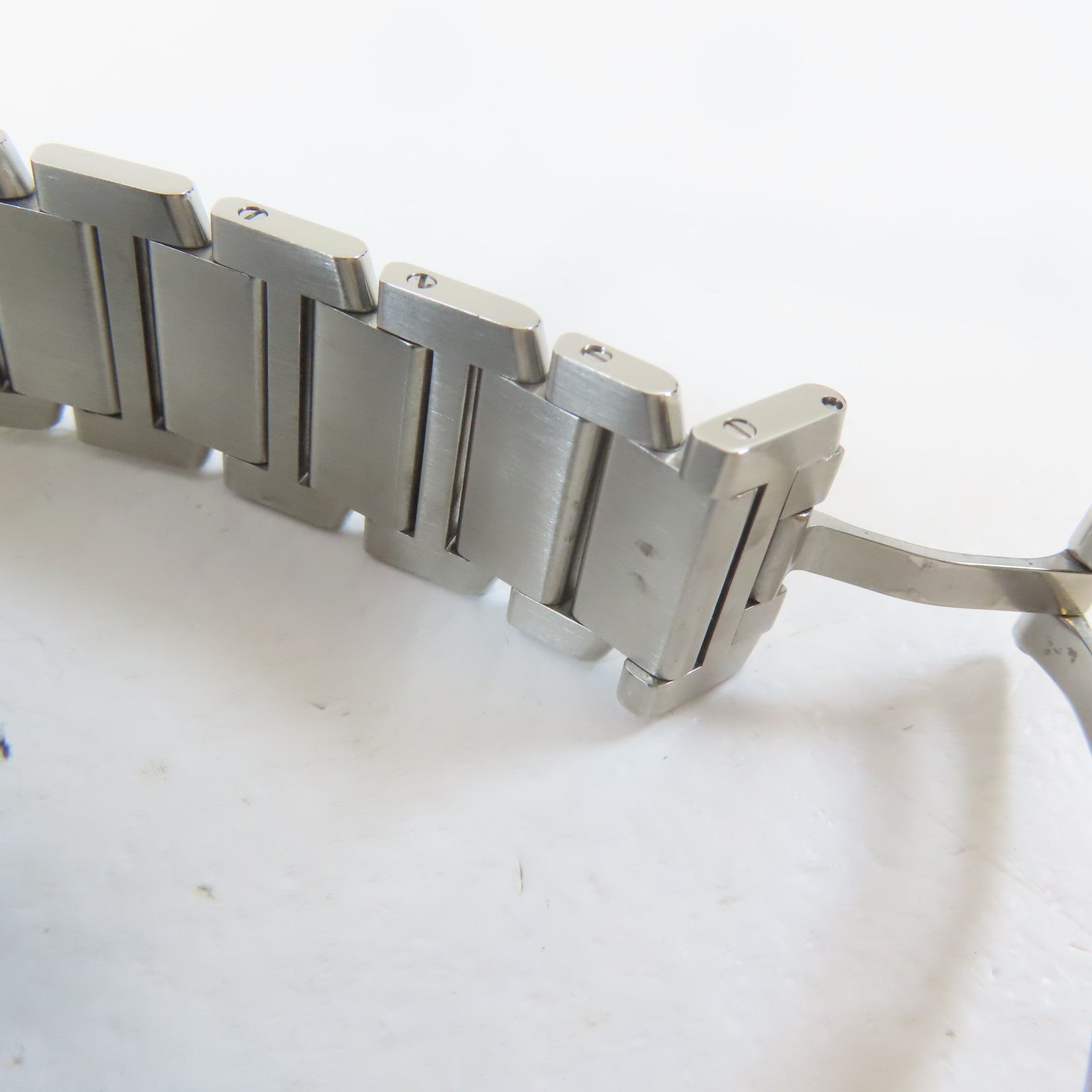 CARTIER Tank Francaise不鏽鋼手錶自動機芯白色#16.75cm
