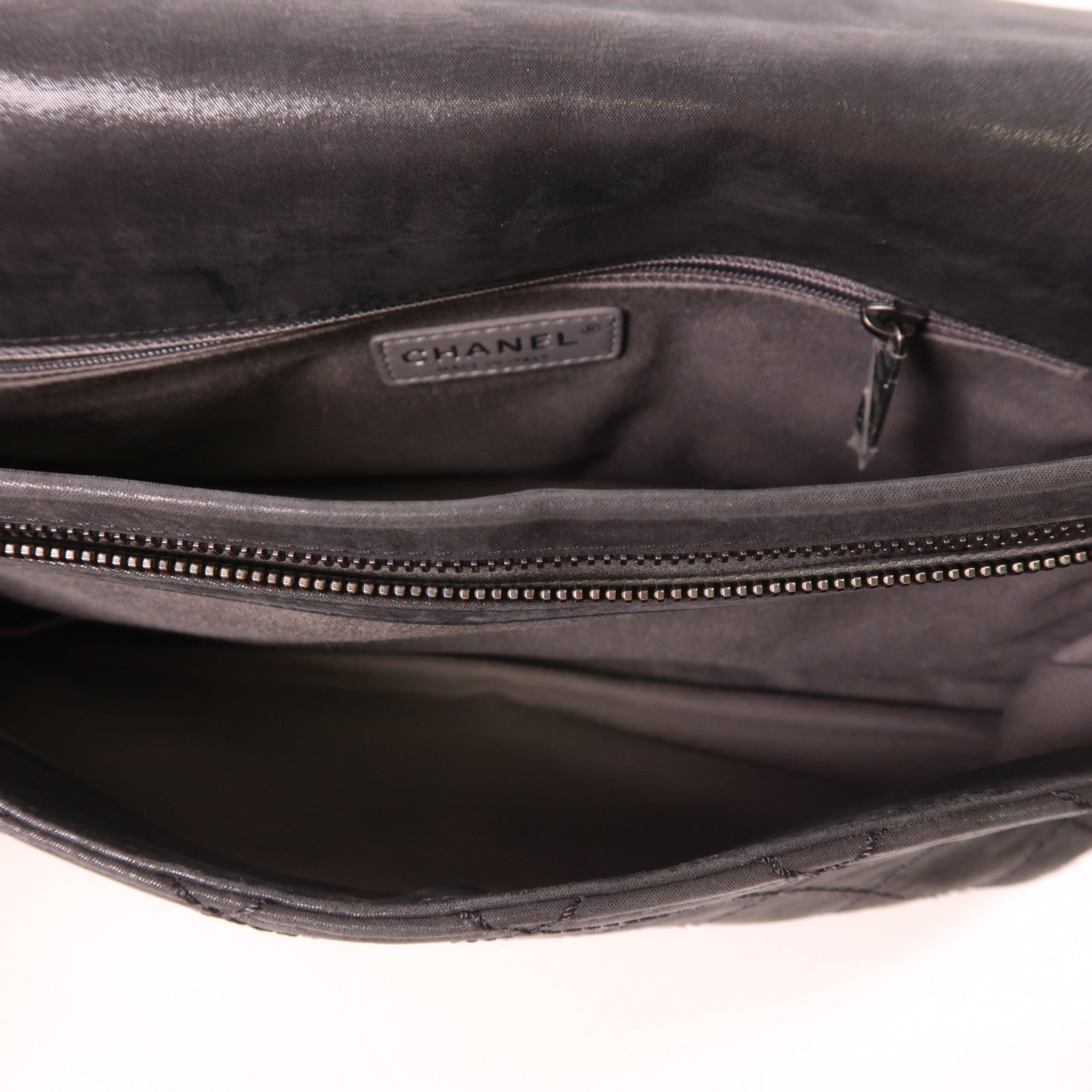 CHANEL CC SHW Chain Shoulder Bag Leather Black