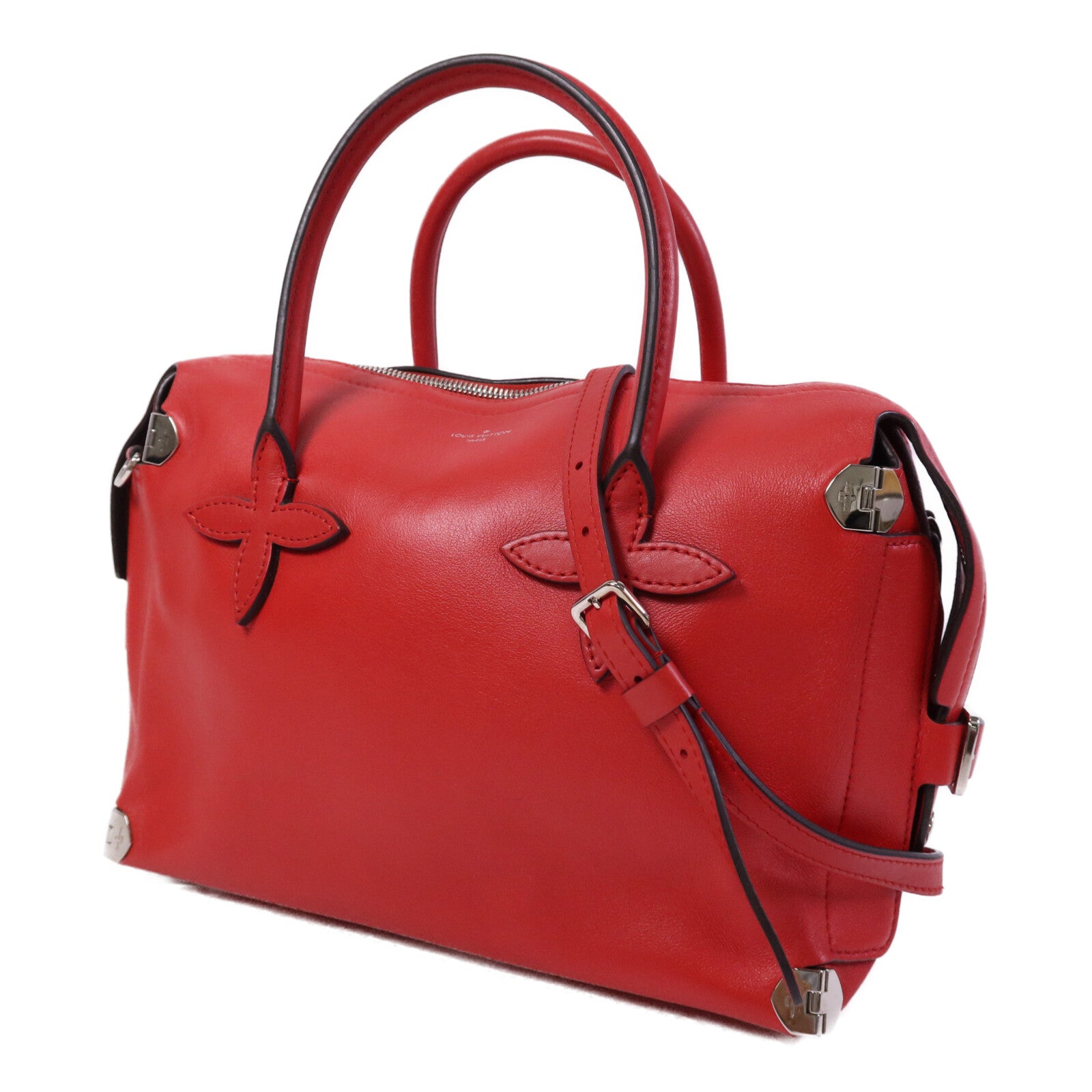 LOUIS VUITTON 牛皮皮革Garance銀扣手挽肩背兩用袋