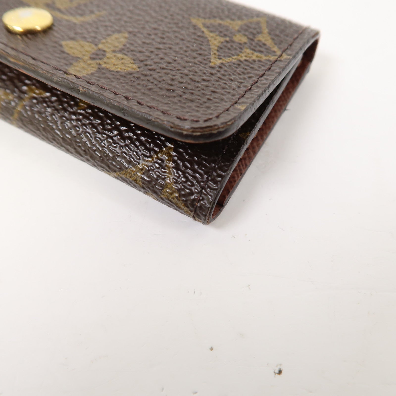 LOUIS VUITTON 【激減優惠】Monogram Key Holder金扣鑰匙扣啡色