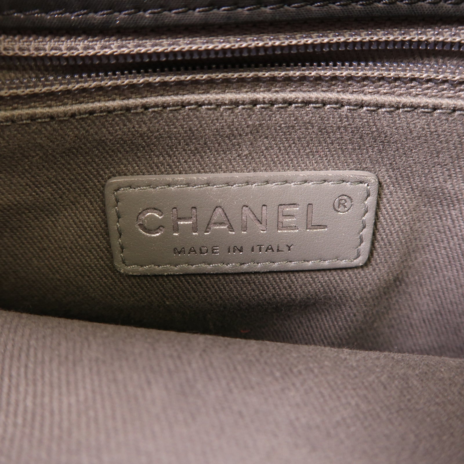 CHANEL CC SHW Chain Shoulder Bag Leather Black