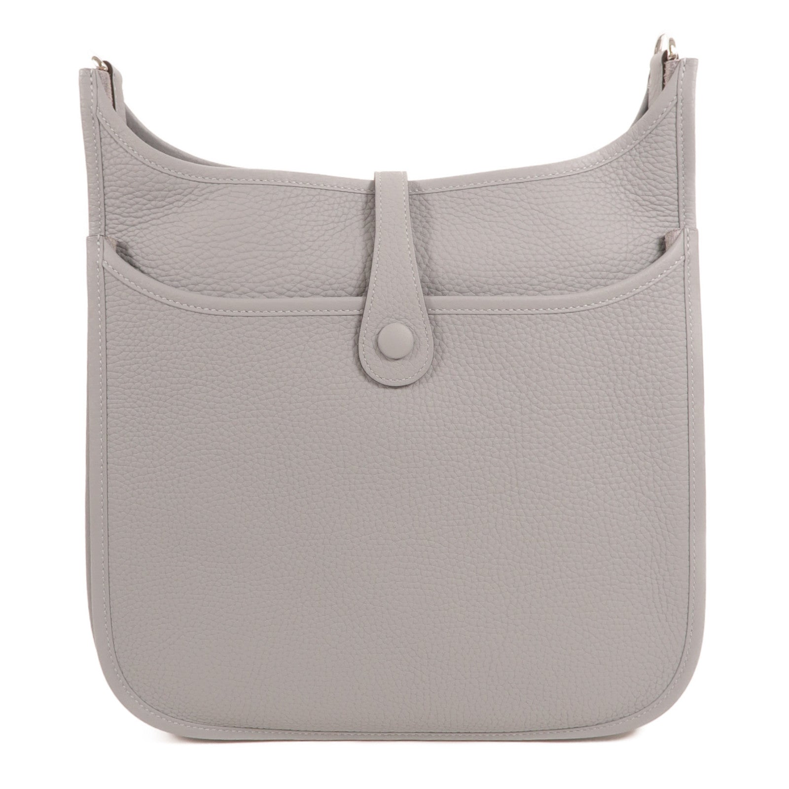 HERMES Clemence皮革Evelyne PM 肩背袋Bleu Brume
