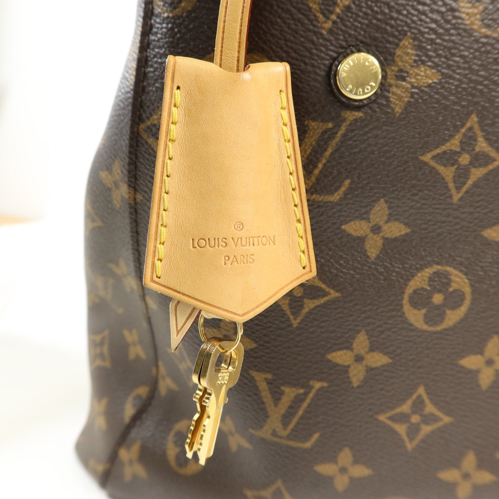 LOUIS VUITTON Monogram Montaigne MM金扣手挽肩背兩用袋