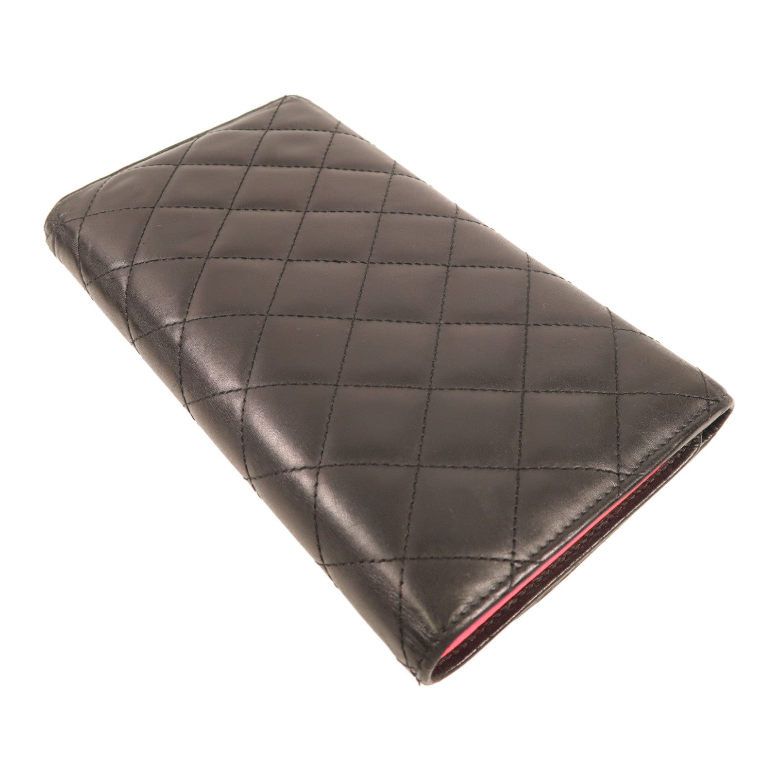 CHANEL CC SHW Cambon Long Wallet Calfskin Leather Black