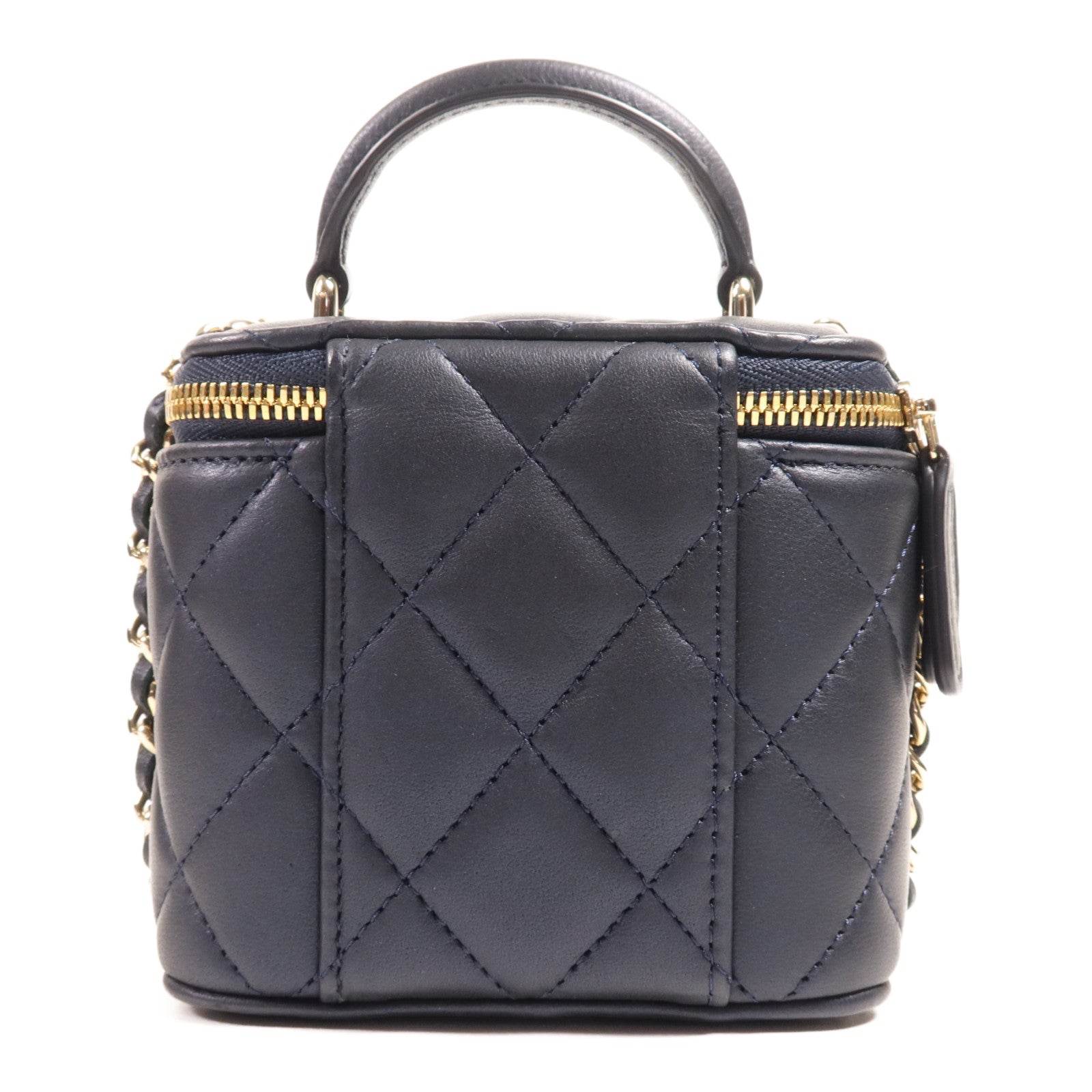 CHANEL 羊皮皮革Vanity Case金扣手挽肩背兩用袋