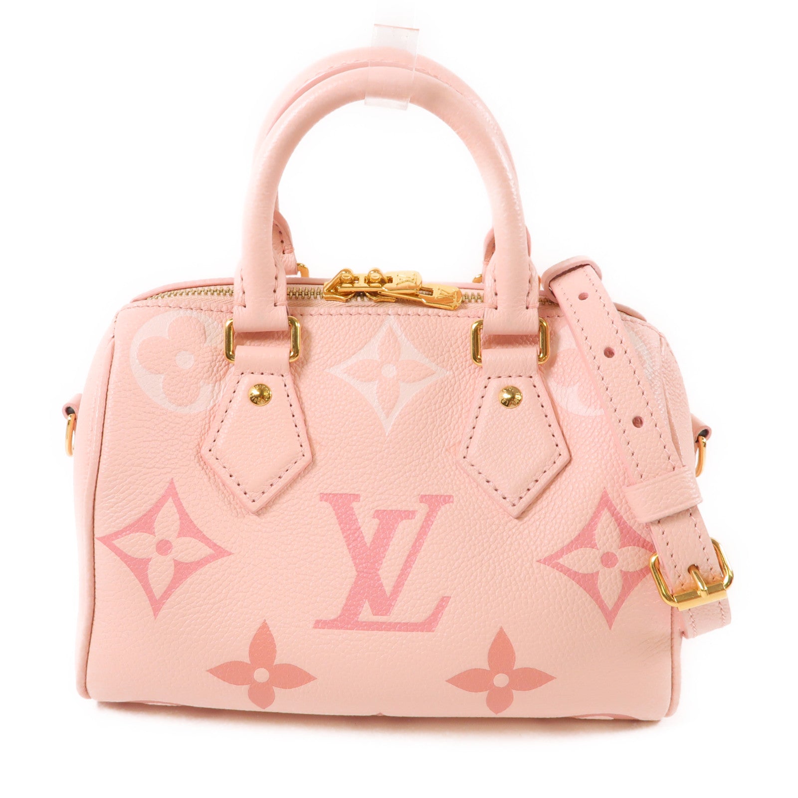 LOUIS VUITTON Monogram Empreinte Speedy Bandouliere 20金扣手挽肩背兩用袋