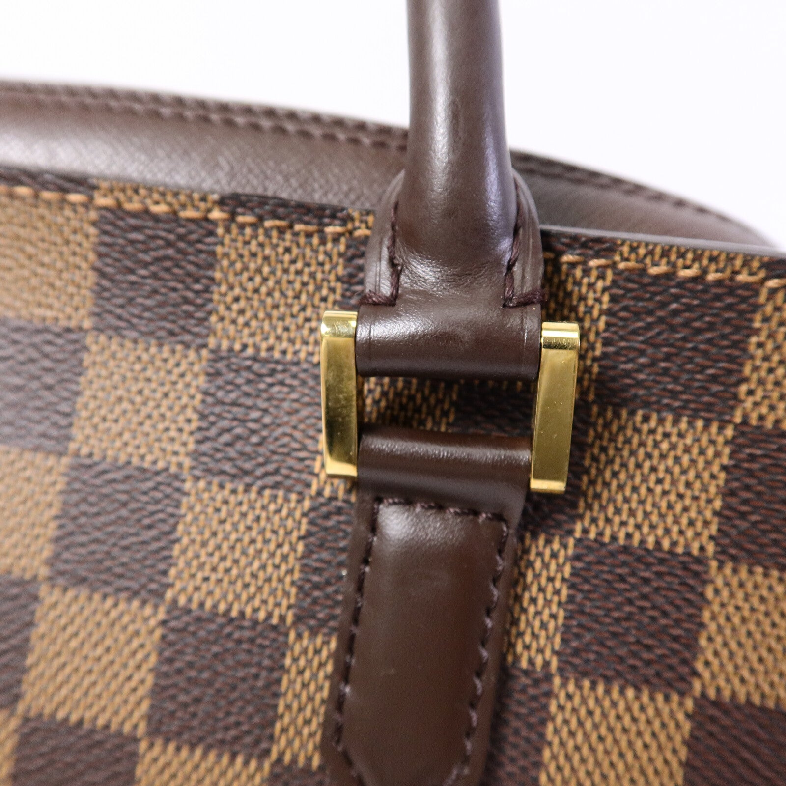 LOUIS VUITTON Damier Triana金扣手挽袋