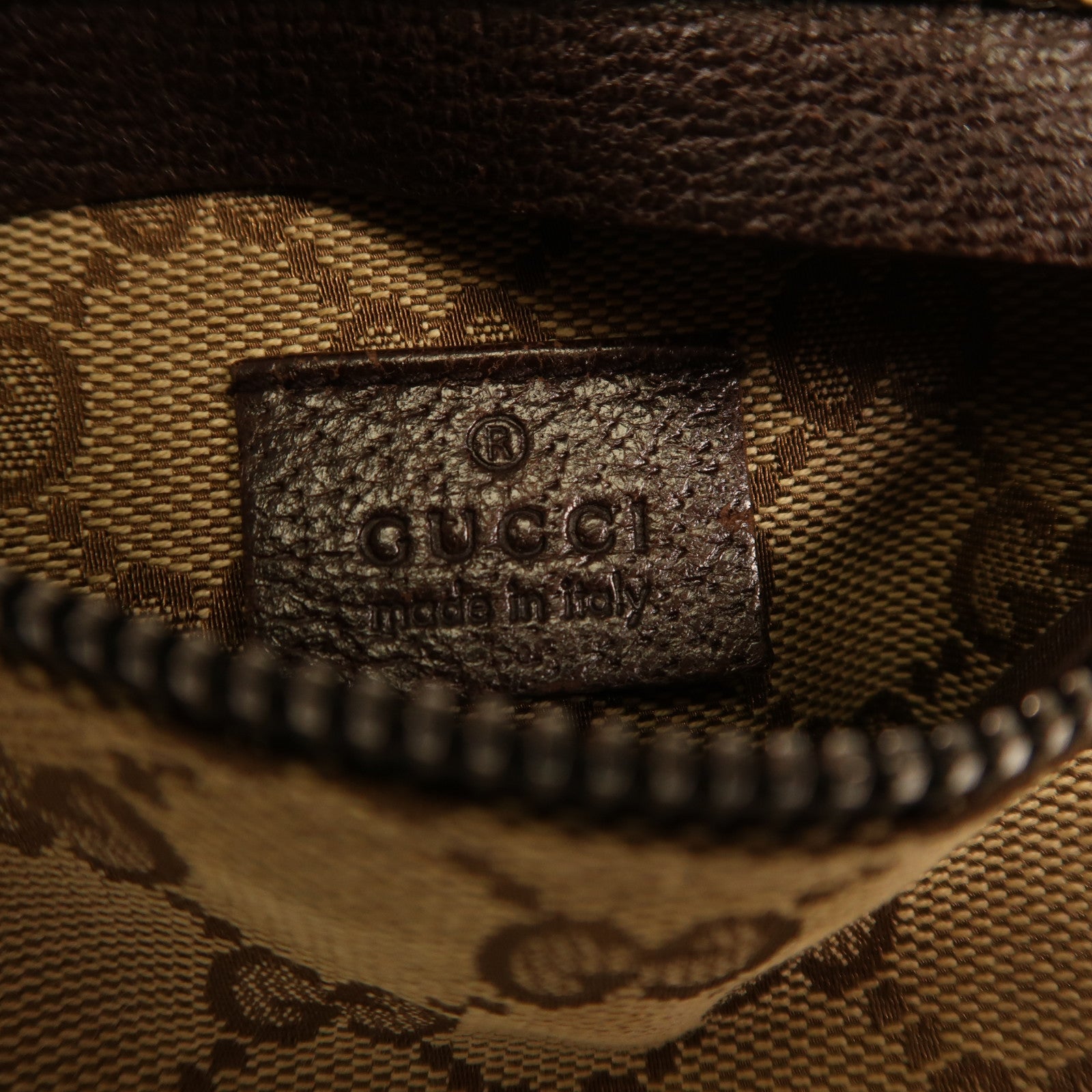 GUCCI 帆布Waist Bag銀扣腰包
