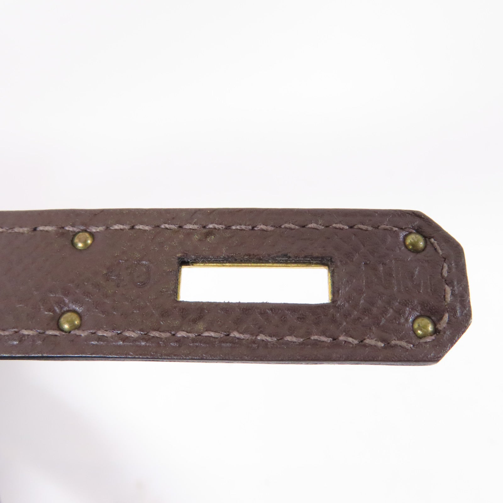 HERMES Epsom皮革Kelly 32金扣手挽肩背兩用袋咖啡色