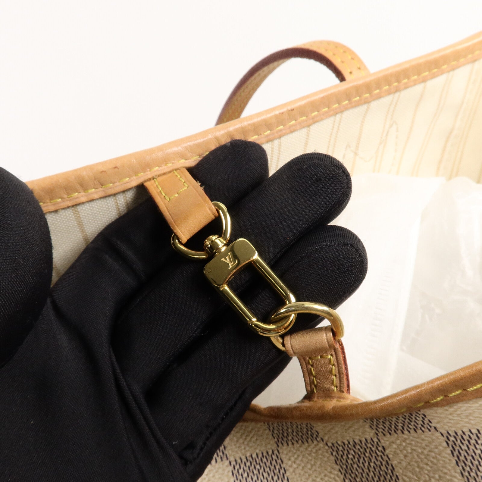 LOUIS VUITTON Damier Neverfull MM手挽袋