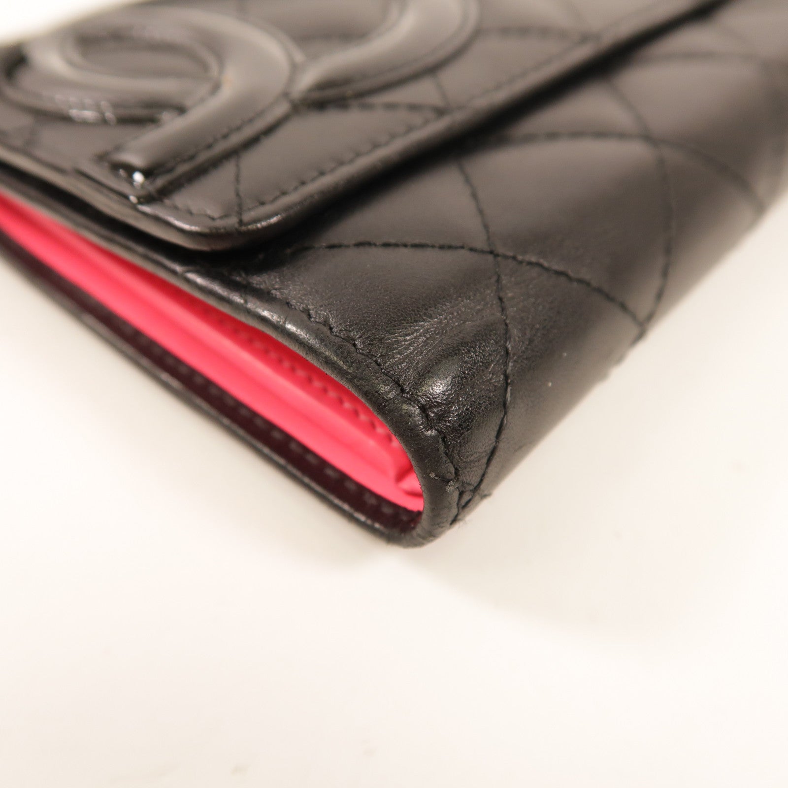 CHANEL CC SHW Cambon Long Wallet Calfskin Leather Black