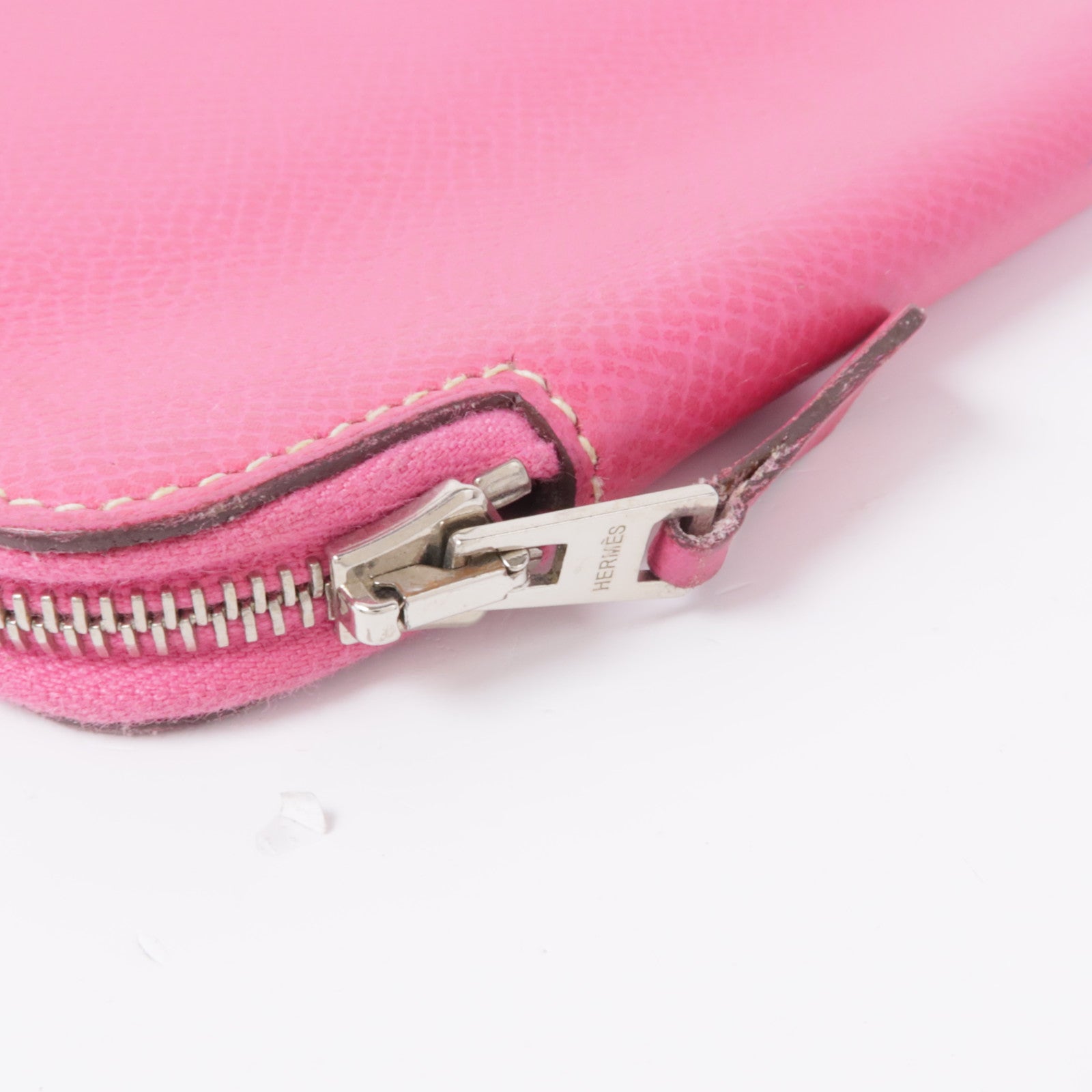 HERMES Epsom皮革Wallet銀扣錢包Rose Tyrien