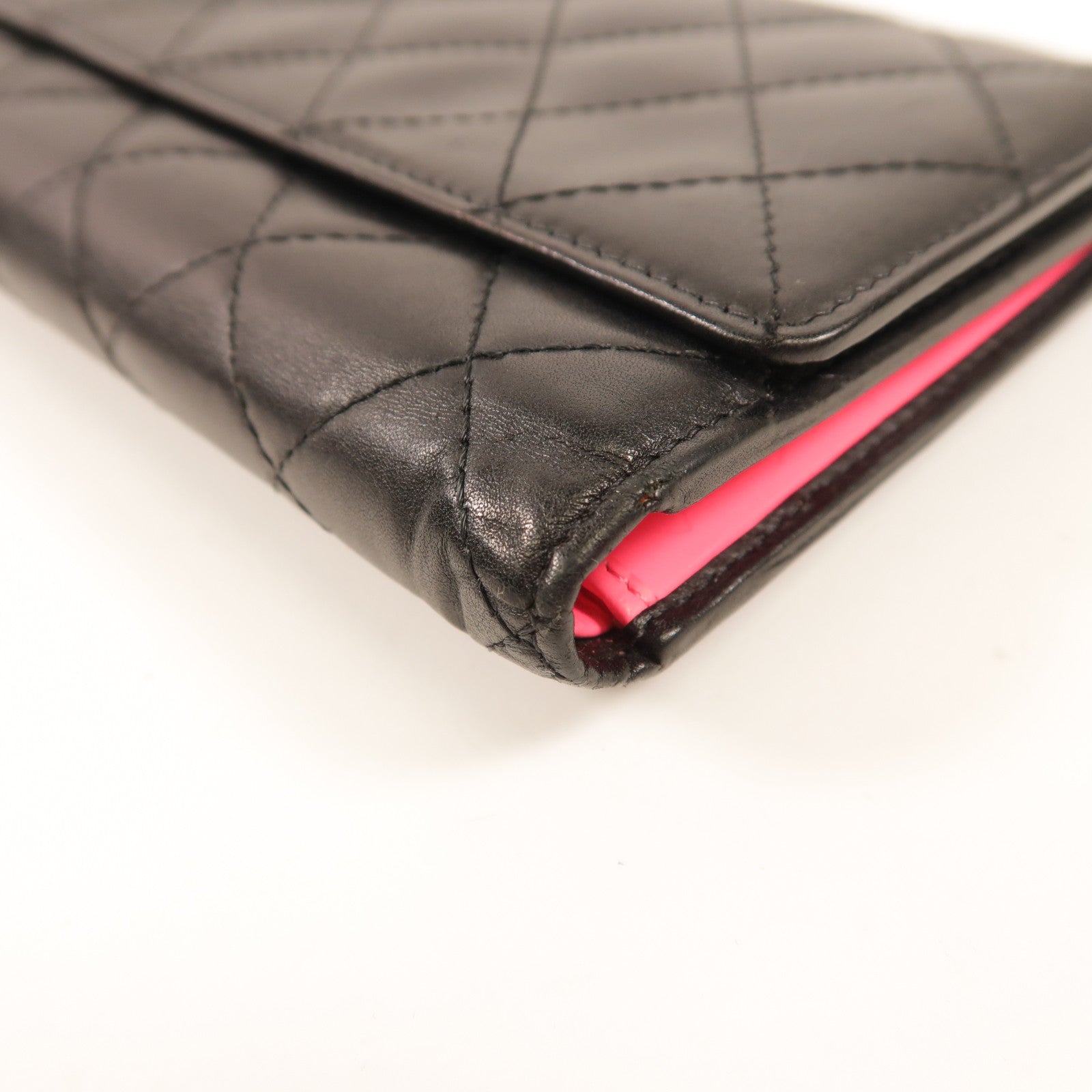 CHANEL CC SHW Cambon Long Wallet Calfskin Leather Black