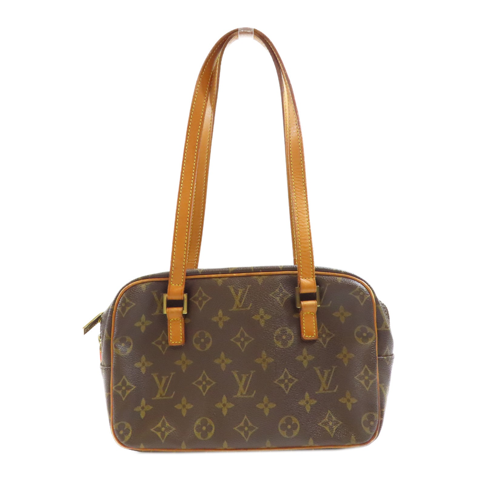 LOUIS VUITTON Monogram Cite金扣肩背袋棕色