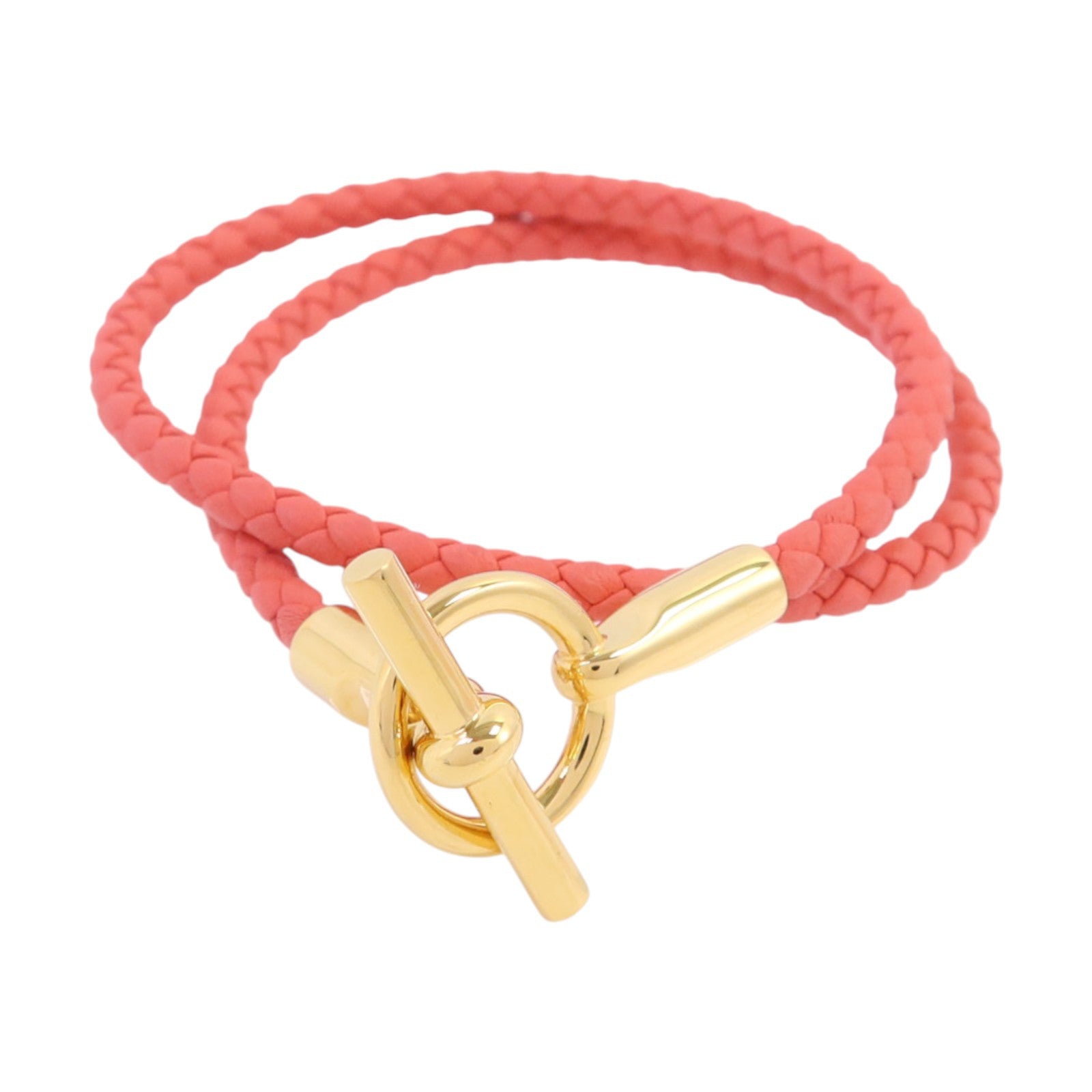 HERMES Swift皮革Glenan Double Tour Bracelet金扣手鏈
