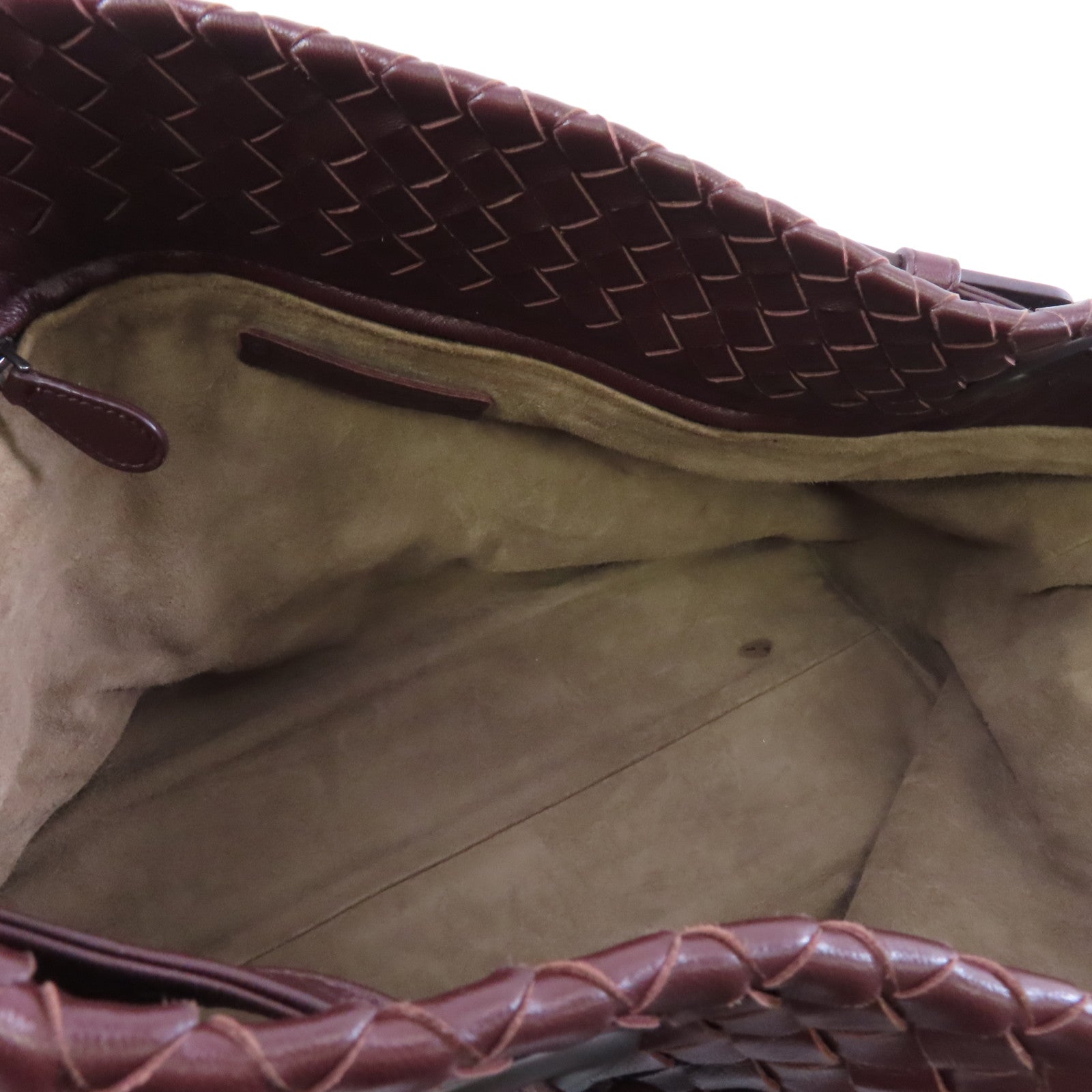 BOTTEGA VENETA 織紋皮革Handbag手挽袋棕色