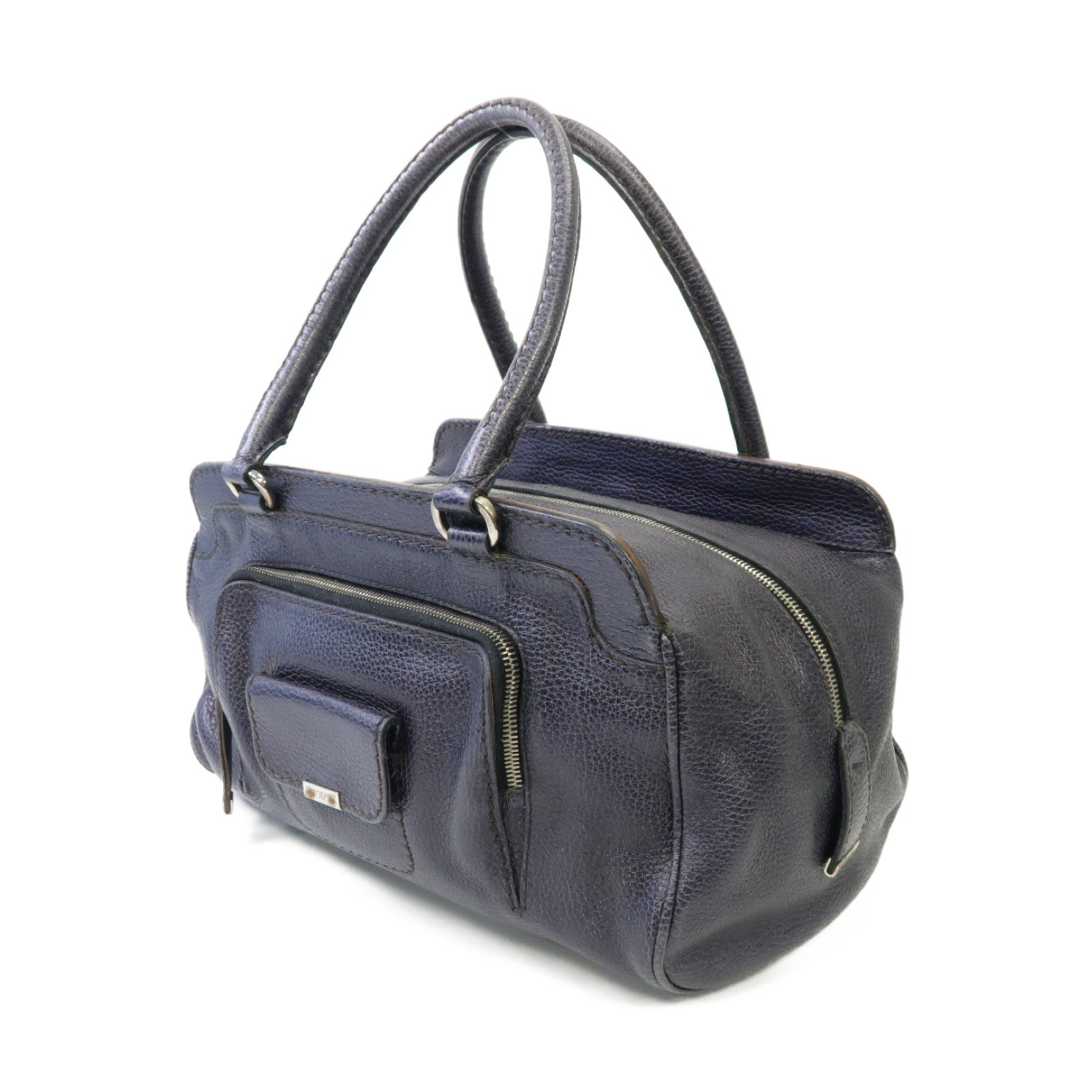 TOD’S 【激減優惠】牛皮皮革Handbag手挽袋深藍色