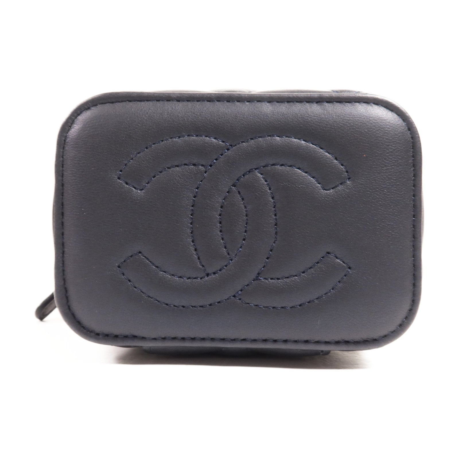 CHANEL 羊皮皮革Vanity Case金扣手挽肩背兩用袋