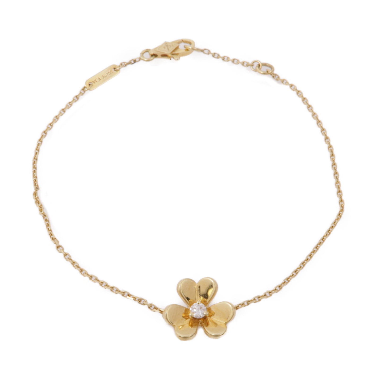 Van Cleef & Arpels 18K黃金Frivol Bracelet鑽石手鏈