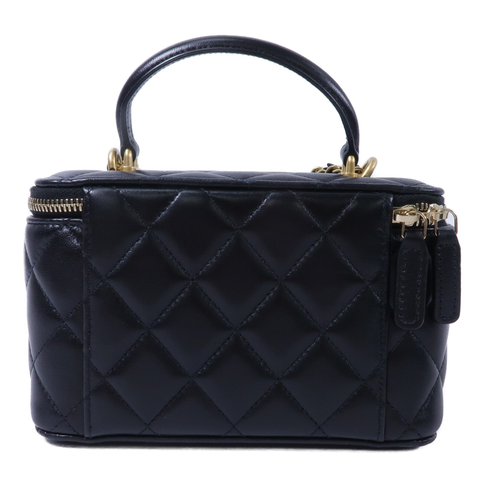 CHANEL 羊皮皮革Top Handle Vanity Case手挽肩背兩用袋