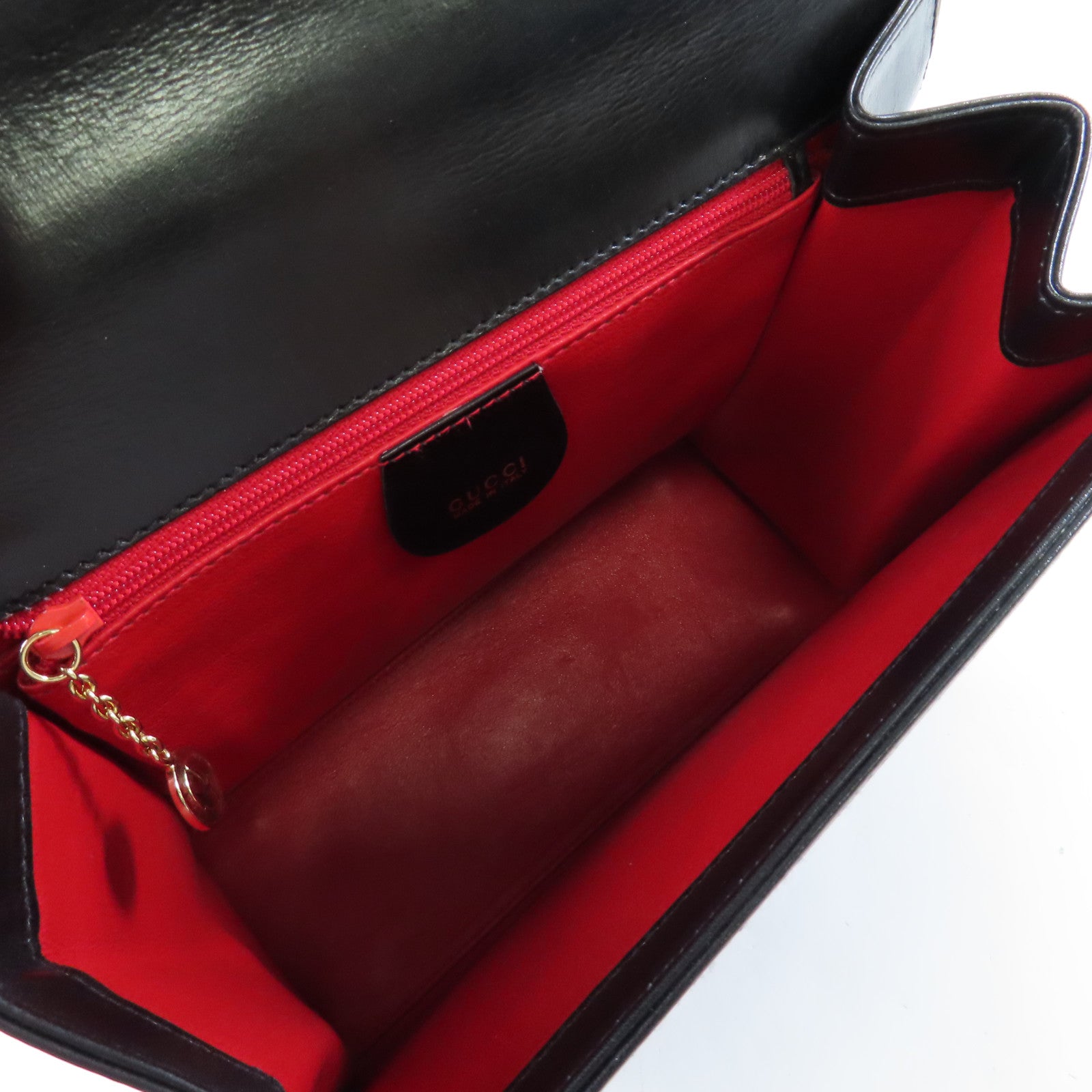 GUCCI 牛皮皮革Vintage Lady Lock Hand Bag金扣手挽袋黑色
