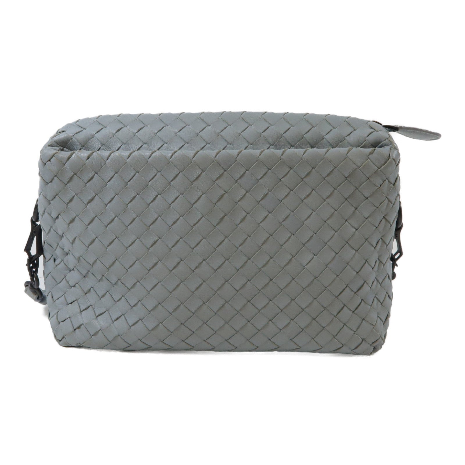 BOTTEGA VENETA 織紋羊皮皮革Shoulder Bag肩背袋藍色