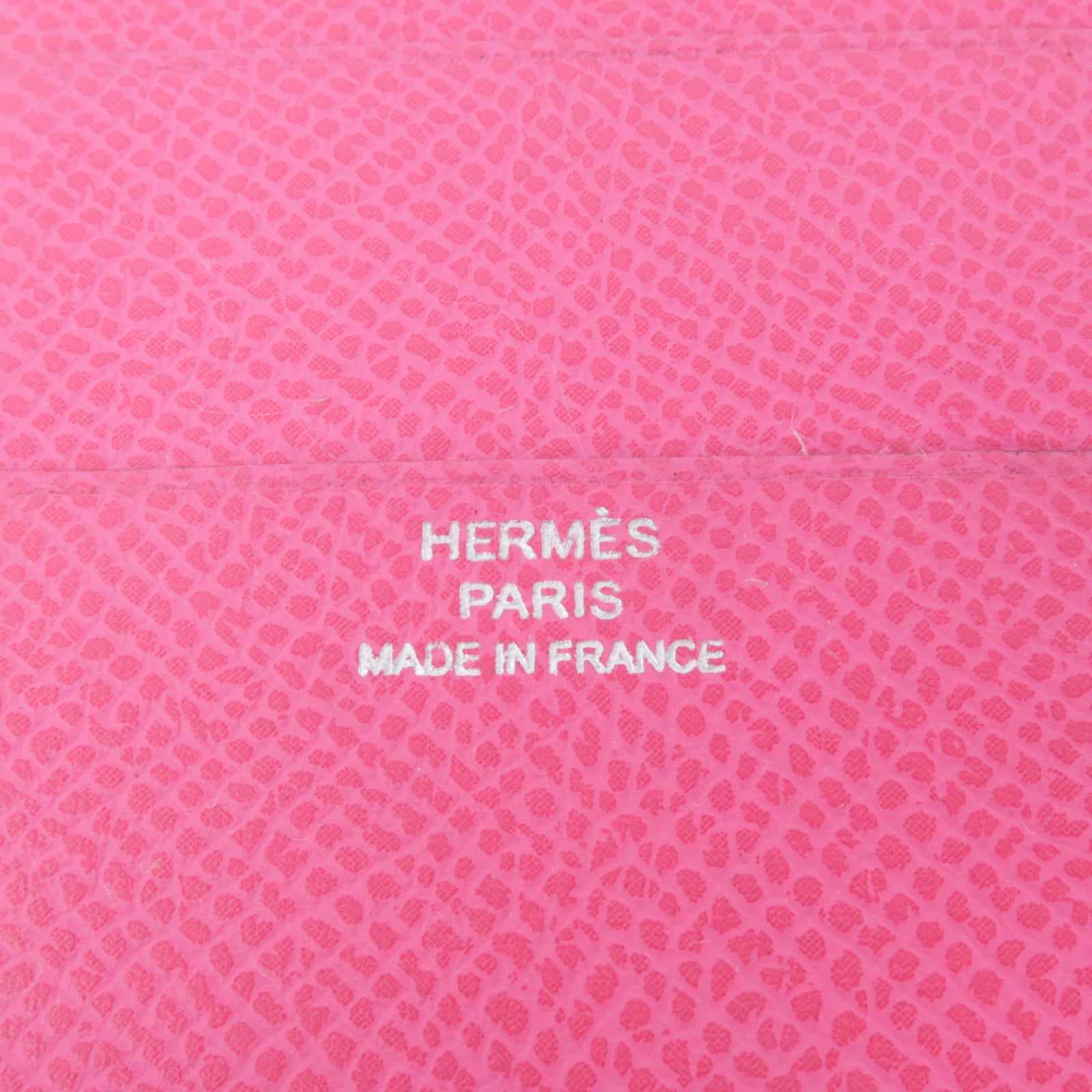 HERMES Epsom皮革Wallet銀扣錢包Rose Tyrien