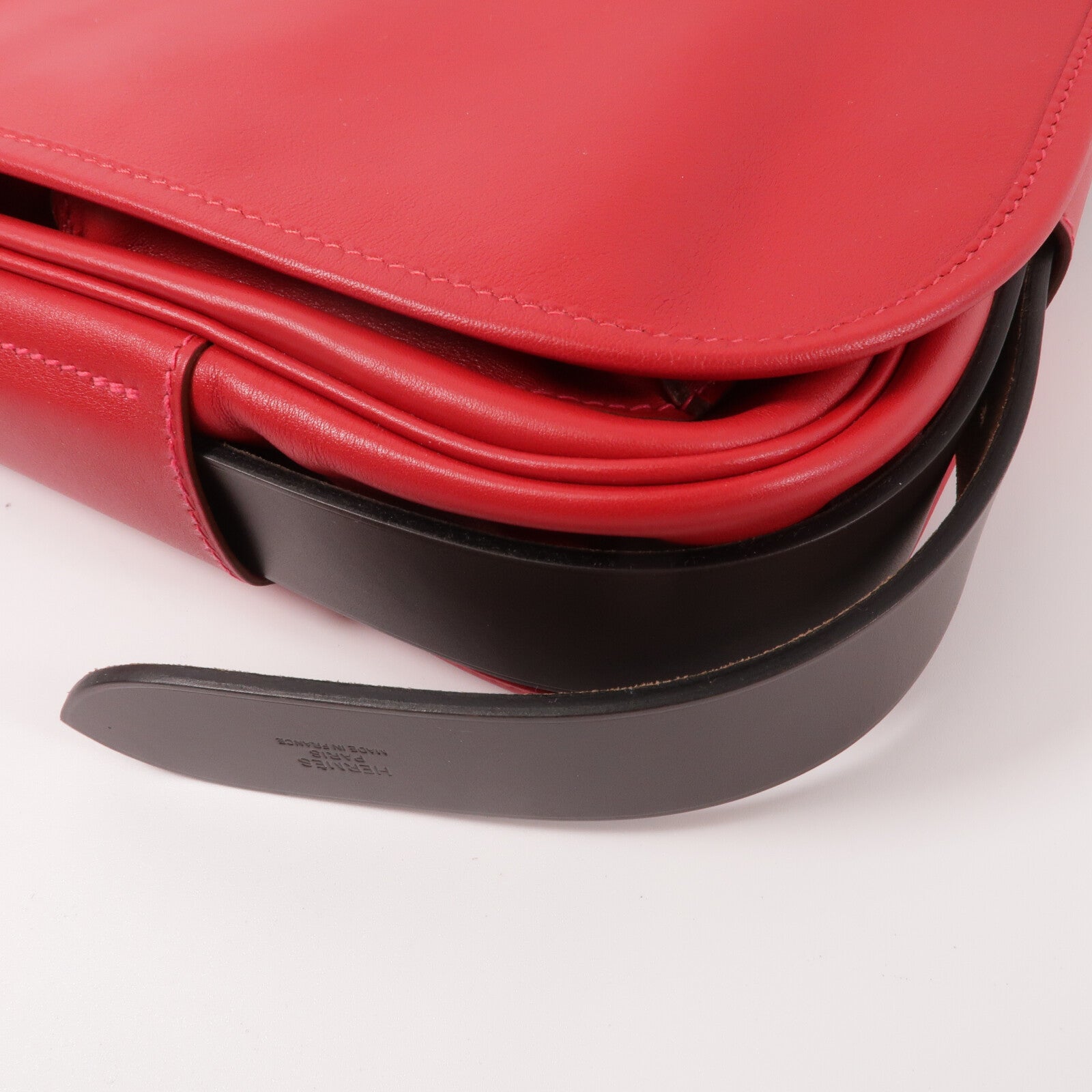 HERMES Swift皮革Brada 30肩背袋Rouge Tomate