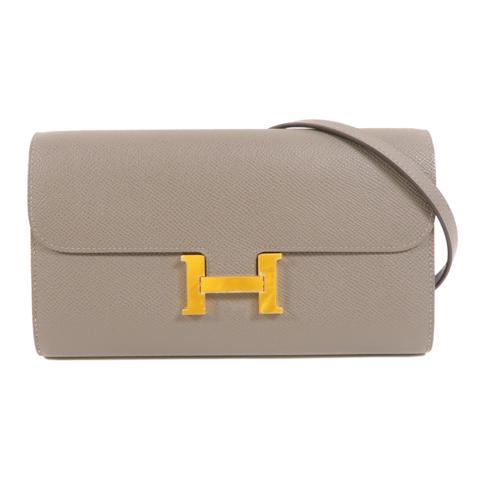 HERMES Epsom皮革Constance To Go肩背袋Gris Meyer