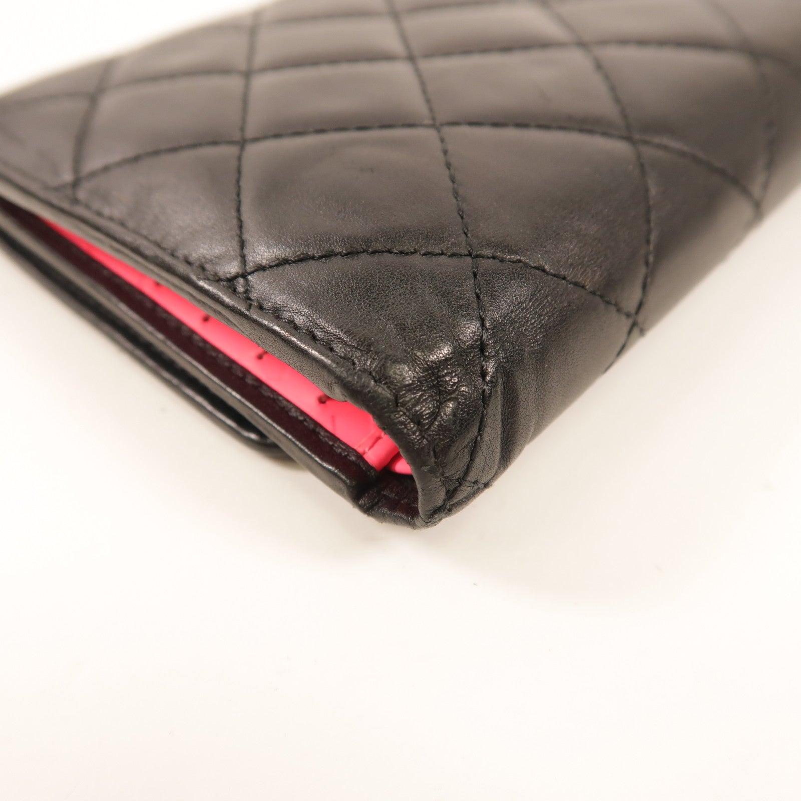 CHANEL CC SHW Cambon Long Wallet Calfskin Leather Black
