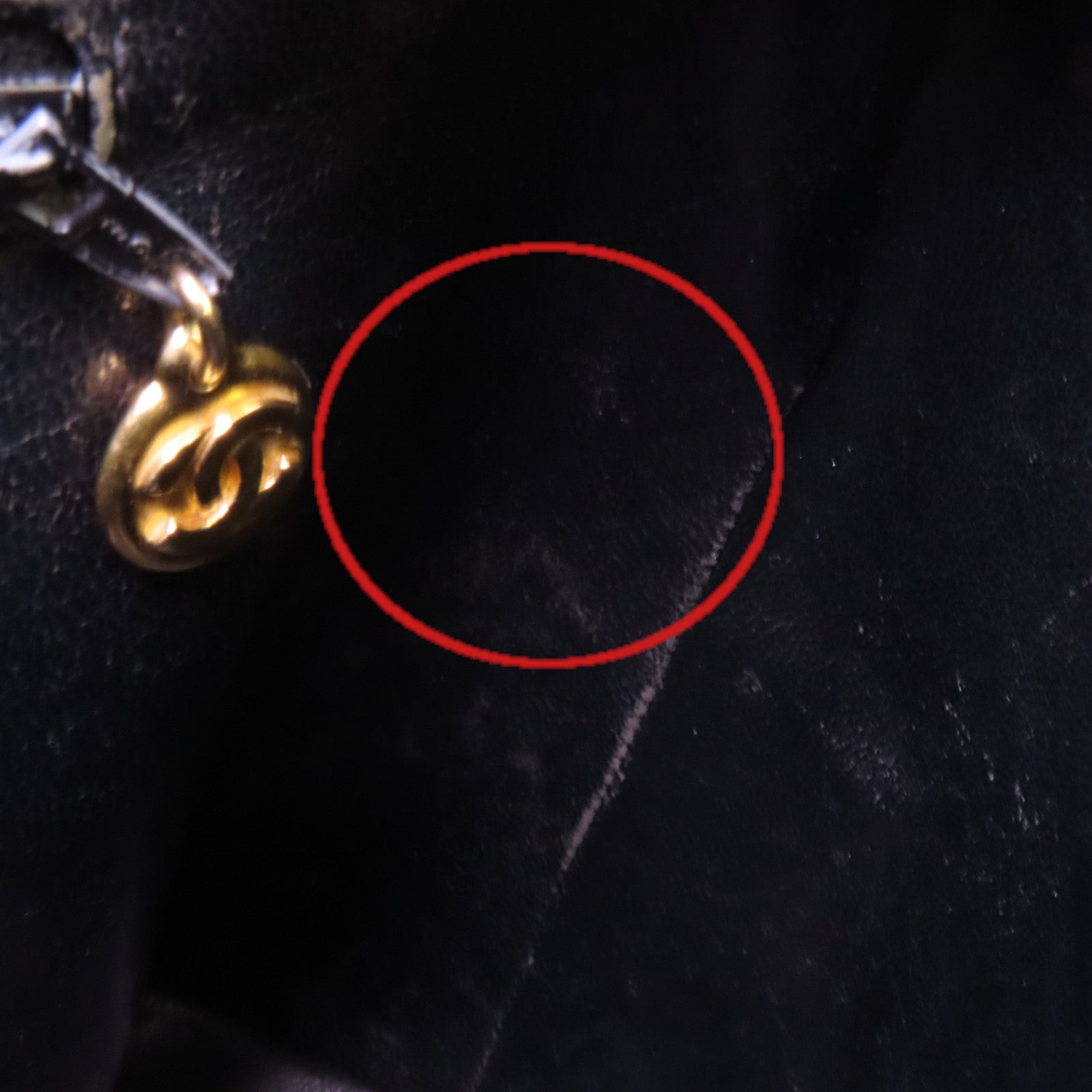 CHANEL 牛皮皮革Vintage Hand Bag金扣手挽袋