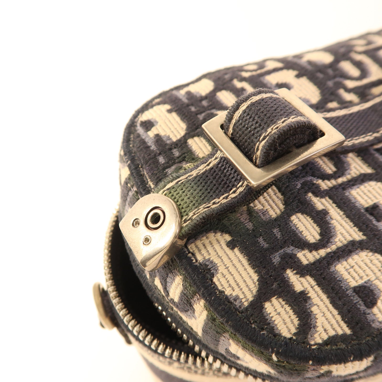 Dior 帆布Dior Travel Vanity Case銀扣手挽肩背兩用袋