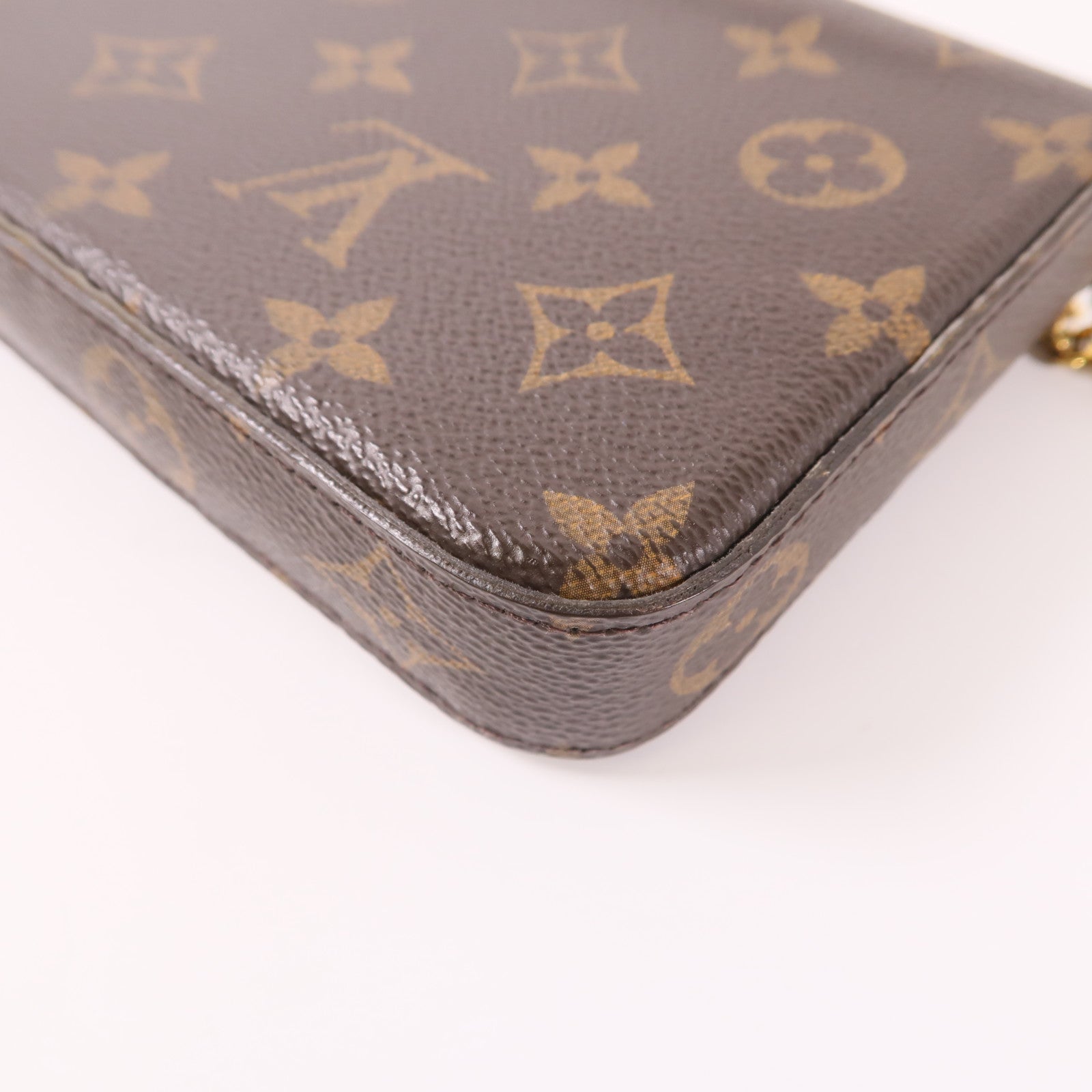LOUIS VUITTON LV GHW Pochette Felicie Chain Shoulder Bag M61276 Monogram Brown
