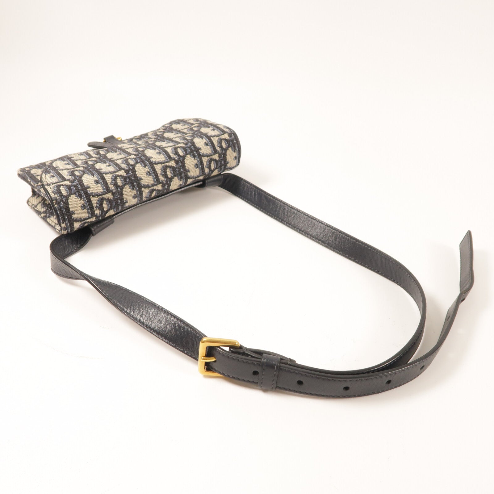 Dior 帆布Saddle Belt Bag金扣腰包
