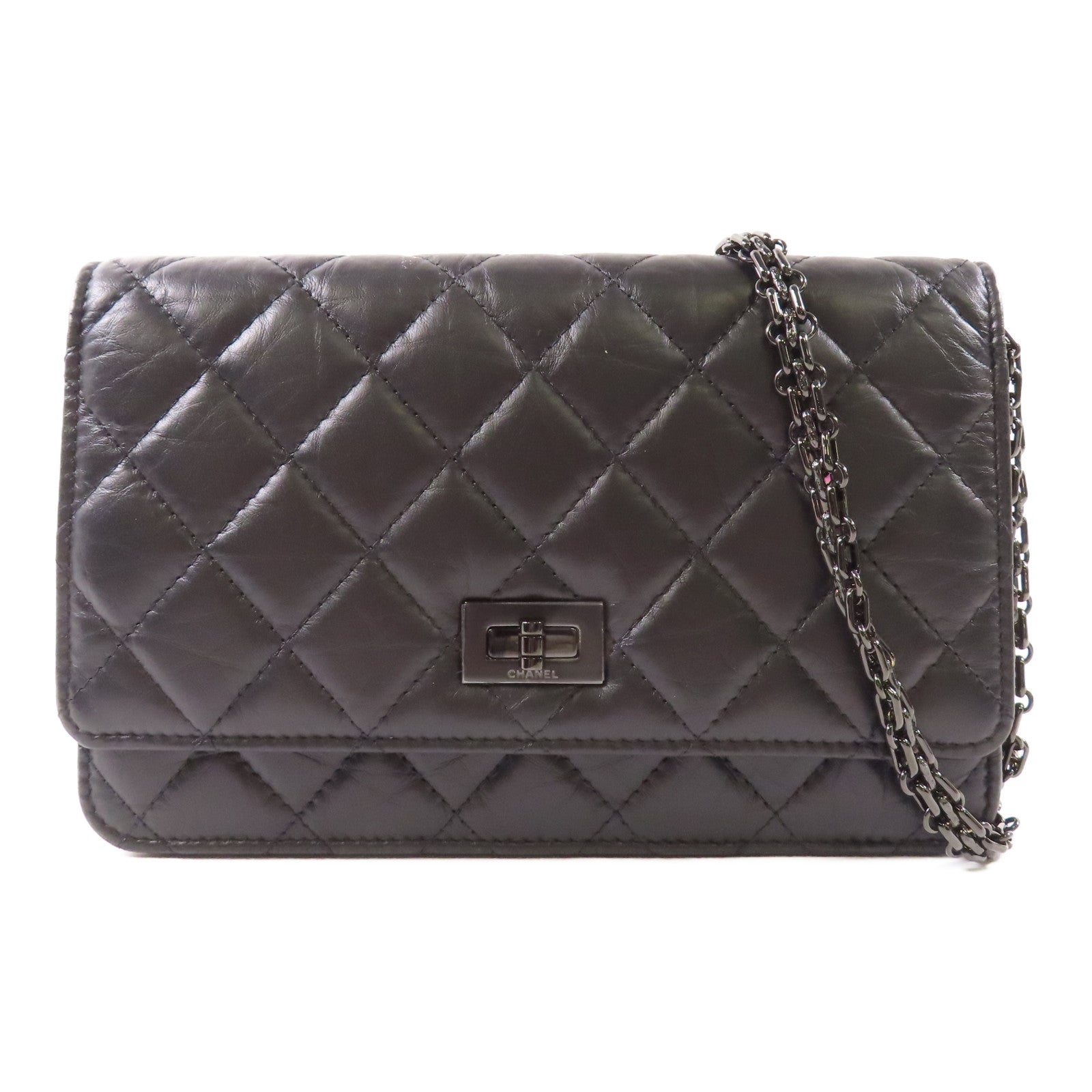 CHANEL 【激減優惠】牛皮皮革2.55 WOC Wallet On Chain鏈帶肩背袋