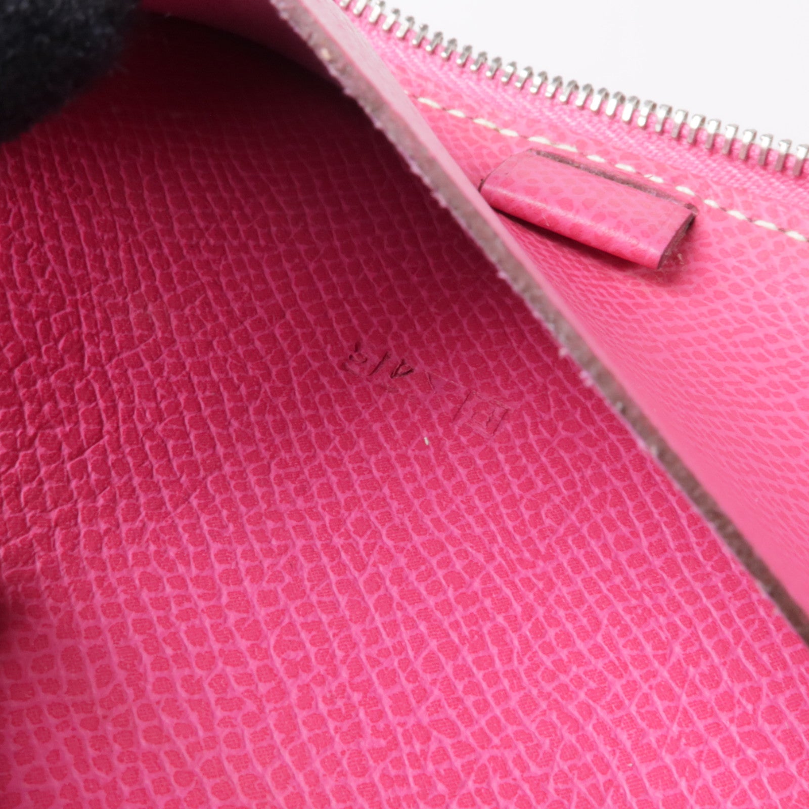 HERMES Epsom皮革Wallet銀扣錢包Rose Tyrien