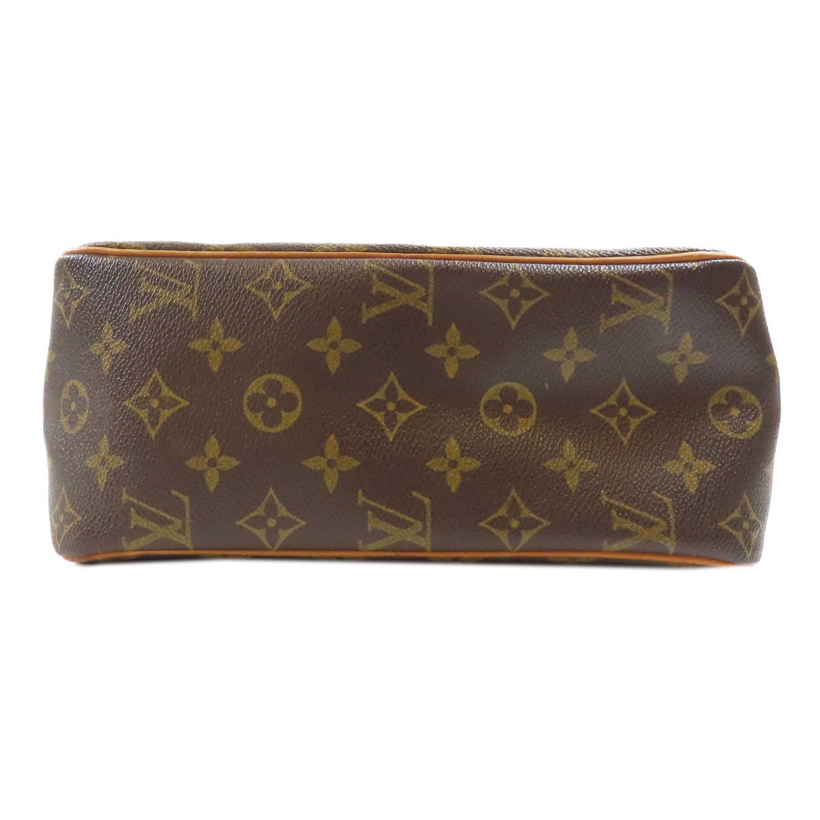 LOUIS VUITTON Monogram Cite金扣肩背袋棕色