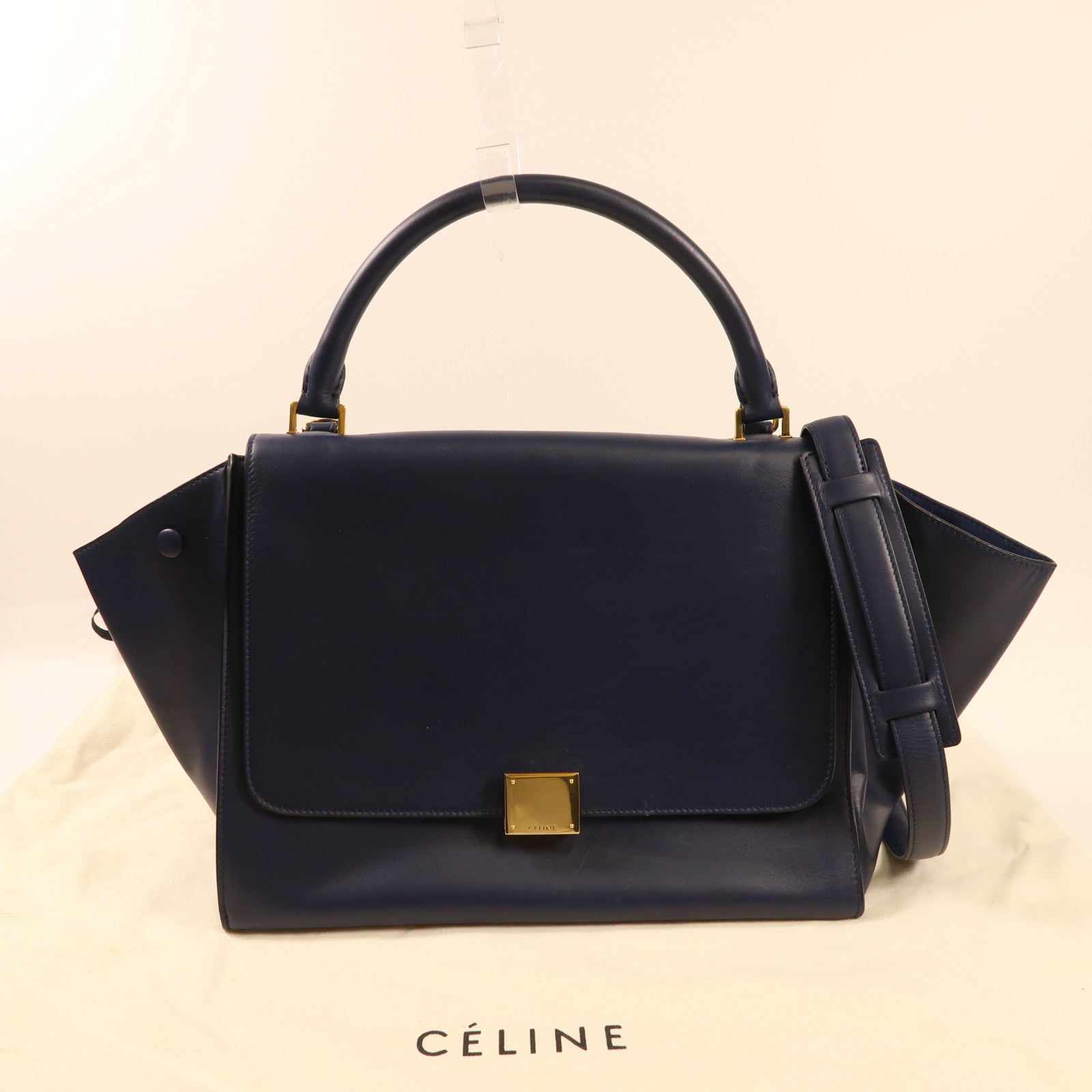 CELINE 牛皮皮革Trapeze金扣手挽肩背兩用袋