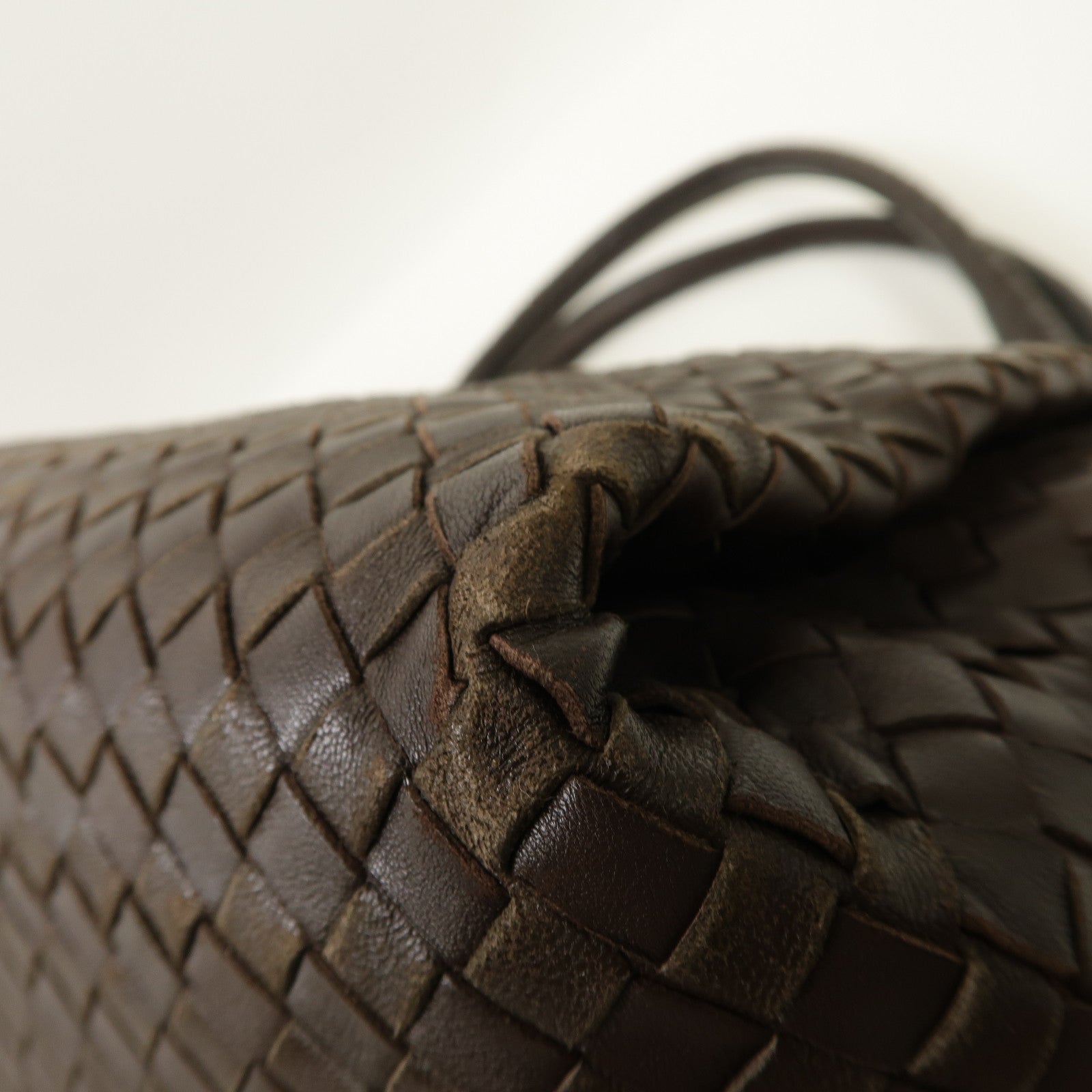 BOTTEGA VENETA 織紋皮革Shoulder Bag肩背袋啡色
