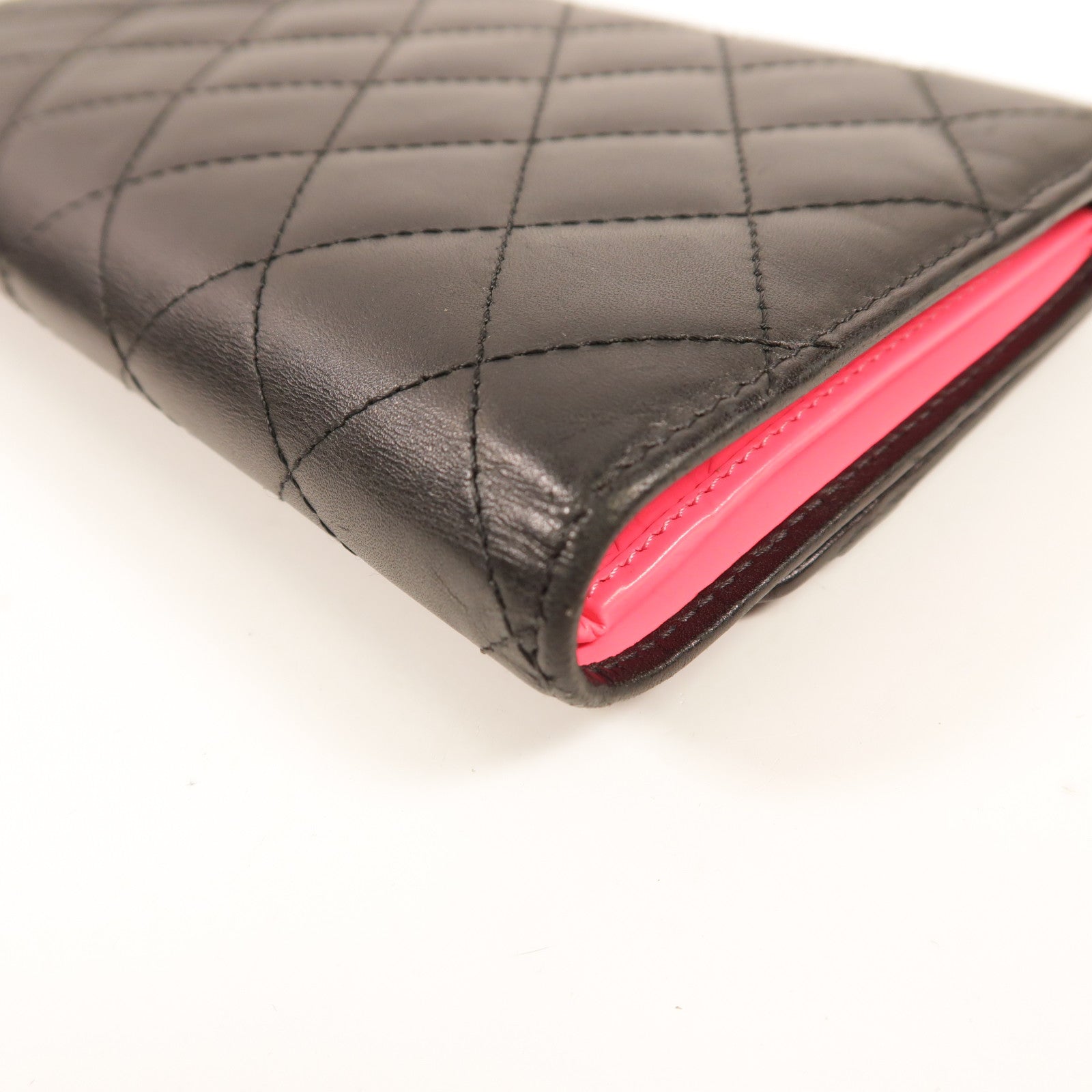 CHANEL CC SHW Cambon Long Wallet Calfskin Leather Black