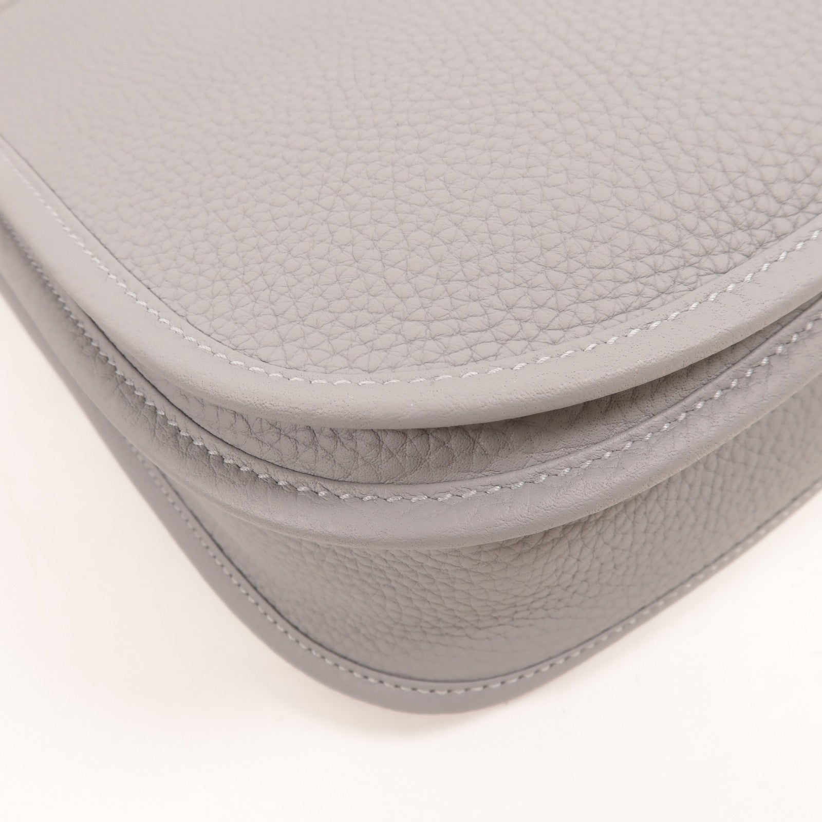 HERMES Clemence皮革Evelyne PM 肩背袋Bleu Brume