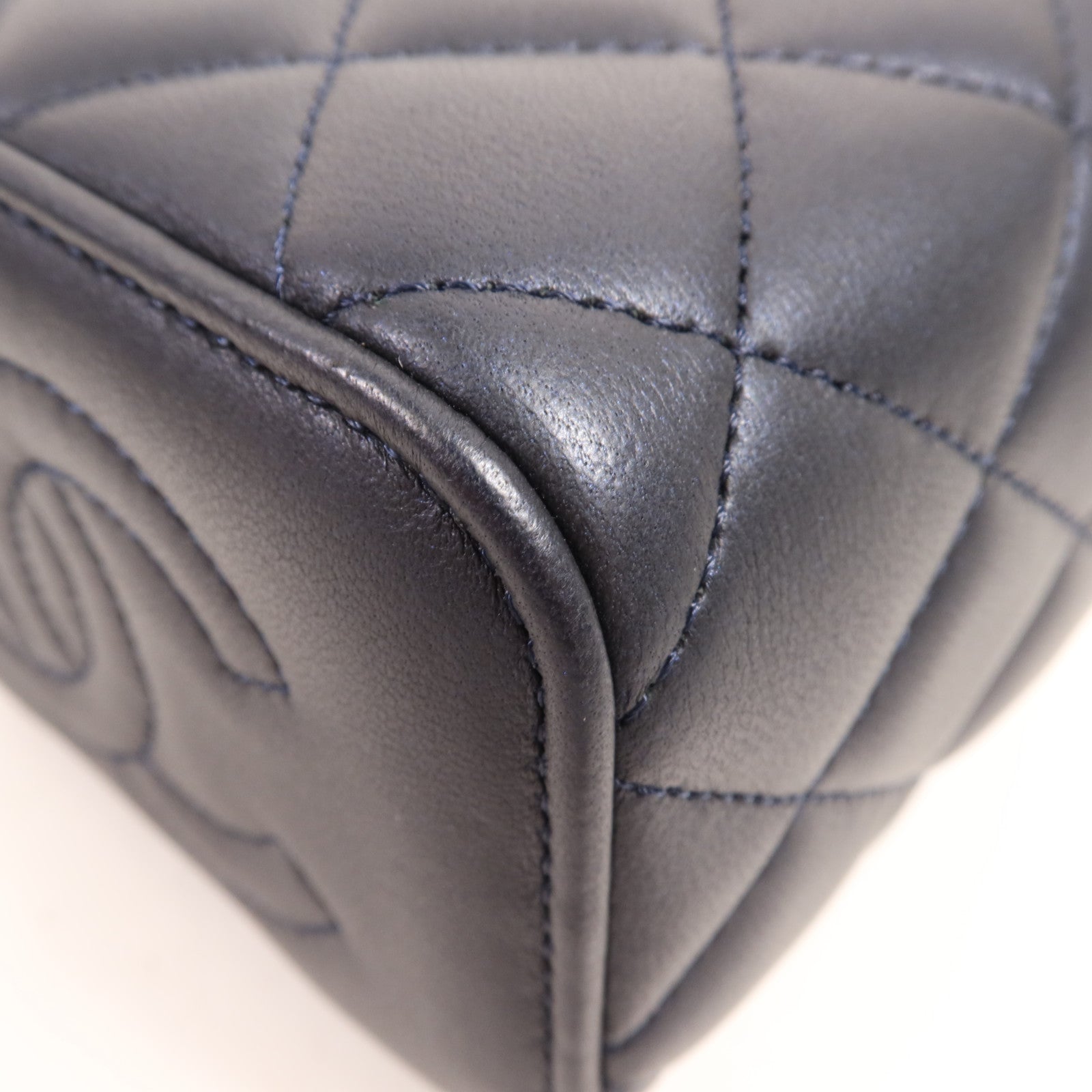 CHANEL 羊皮皮革Vanity Case金扣手挽肩背兩用袋