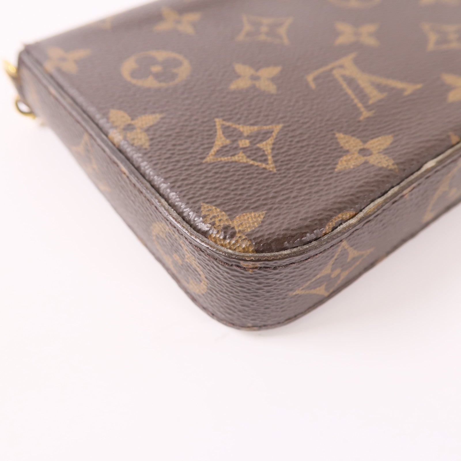 LOUIS VUITTON LV GHW Pochette Felicie Chain Shoulder Bag M61276 Monogram Brown