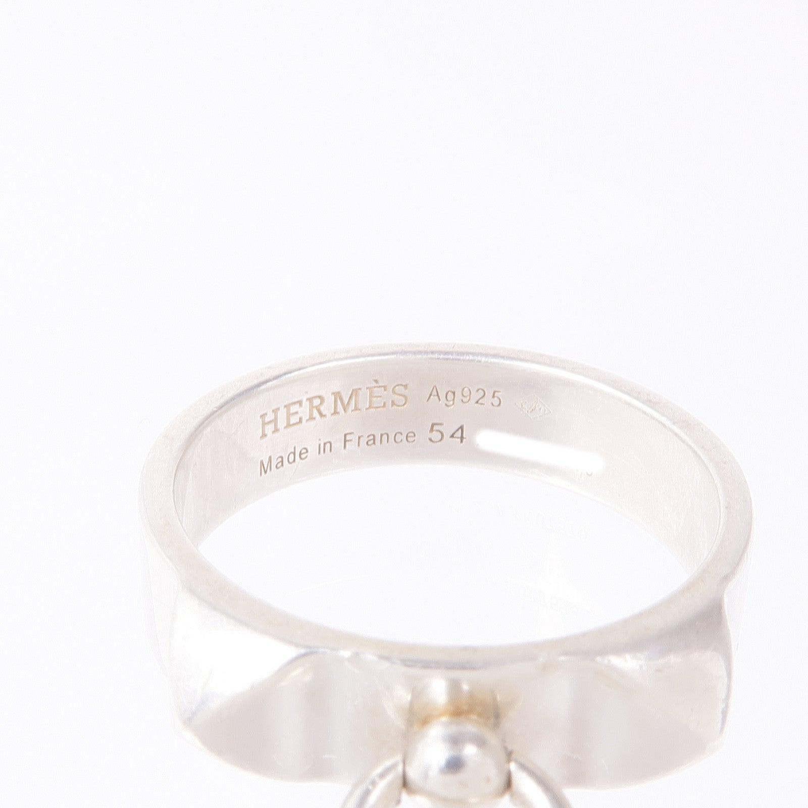 HERMES 925純銀Collier De Chien戒指US#6.75Hermes#54